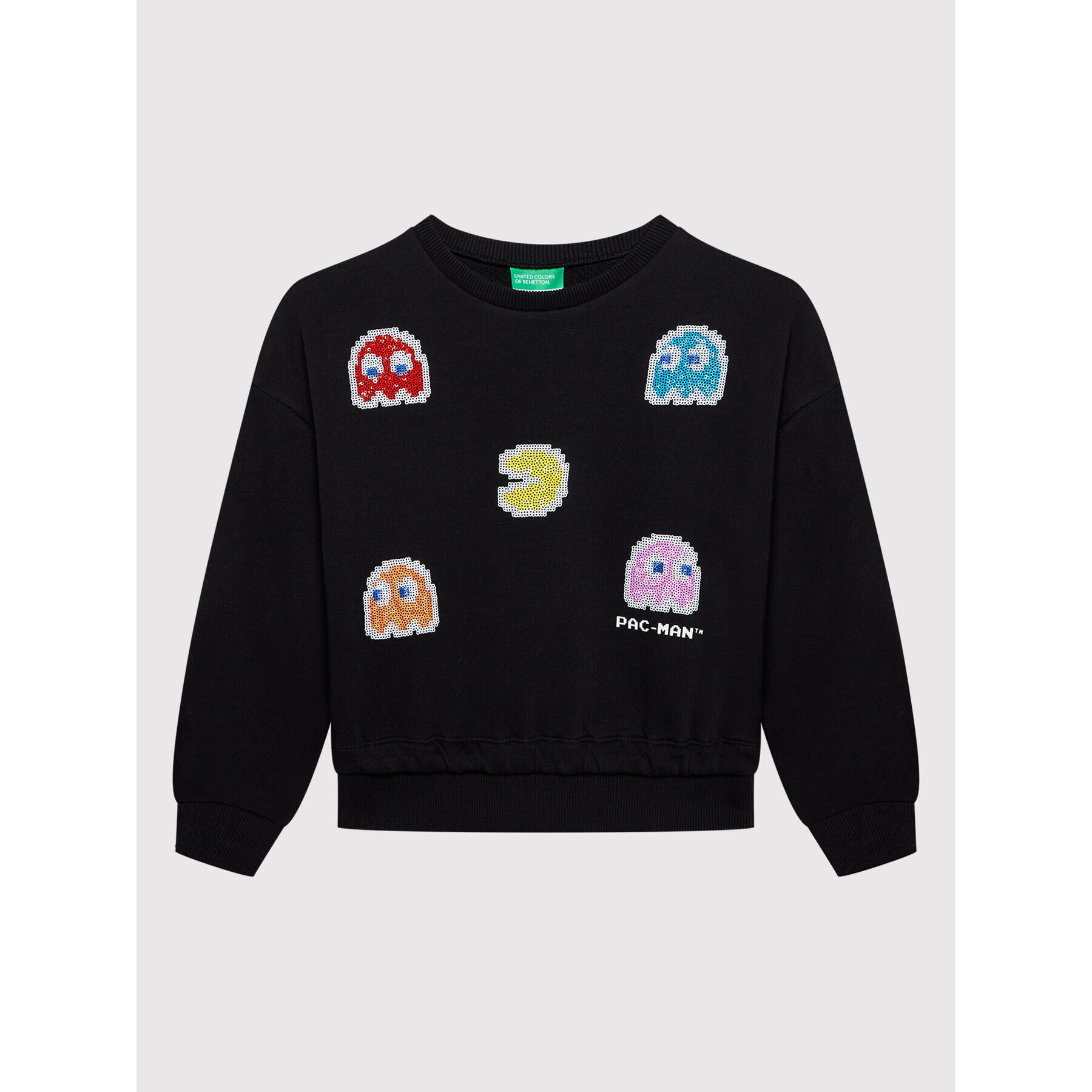 United Colors Of Benetton Суитшърт PAC-MAN 3J68C103D Черен Regular Fit - Pepit.bg