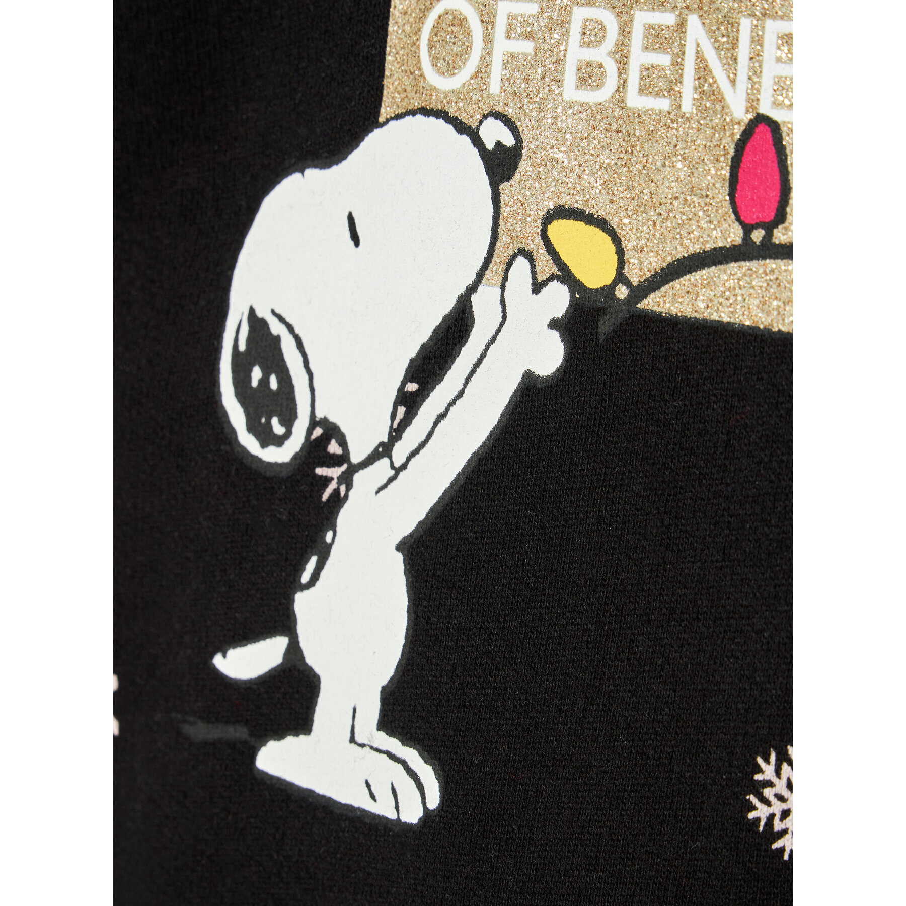 United Colors Of Benetton Суитшърт PEANUTS 3UJAC15GE Черен Regular Fit - Pepit.bg