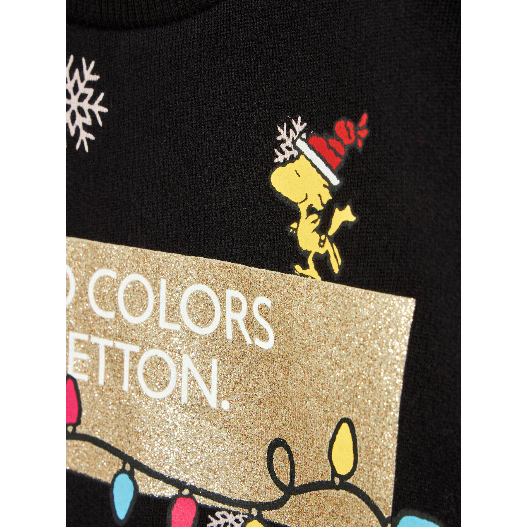 United Colors Of Benetton Суитшърт PEANUTS 3UJAC15GE Черен Regular Fit - Pepit.bg