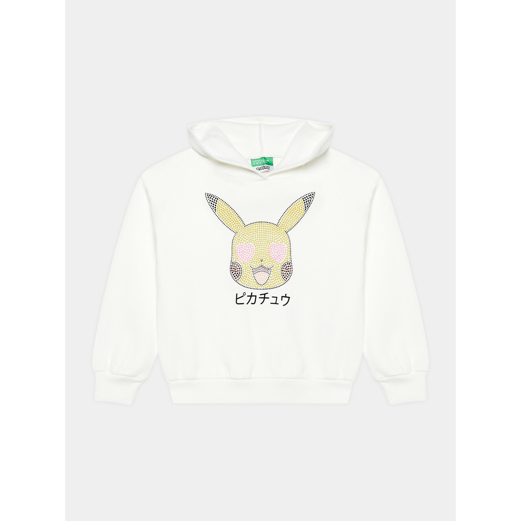 United Colors Of Benetton Суитшърт POKEMON 3J73C203E Бял Comfort Fit - Pepit.bg