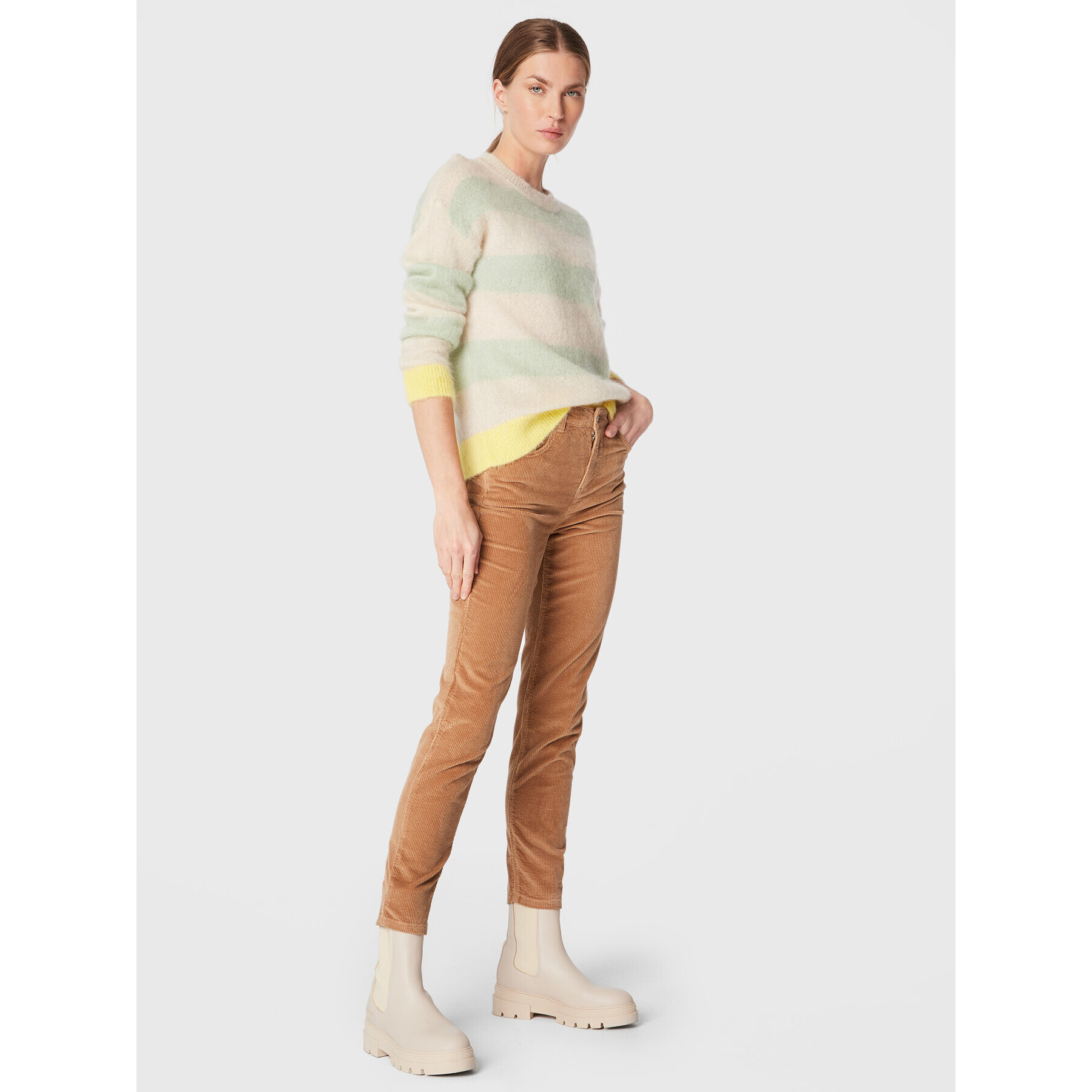 United Colors Of Benetton Текстилни панталони 4HA2DE00S Кафяв Skinny Fit - Pepit.bg