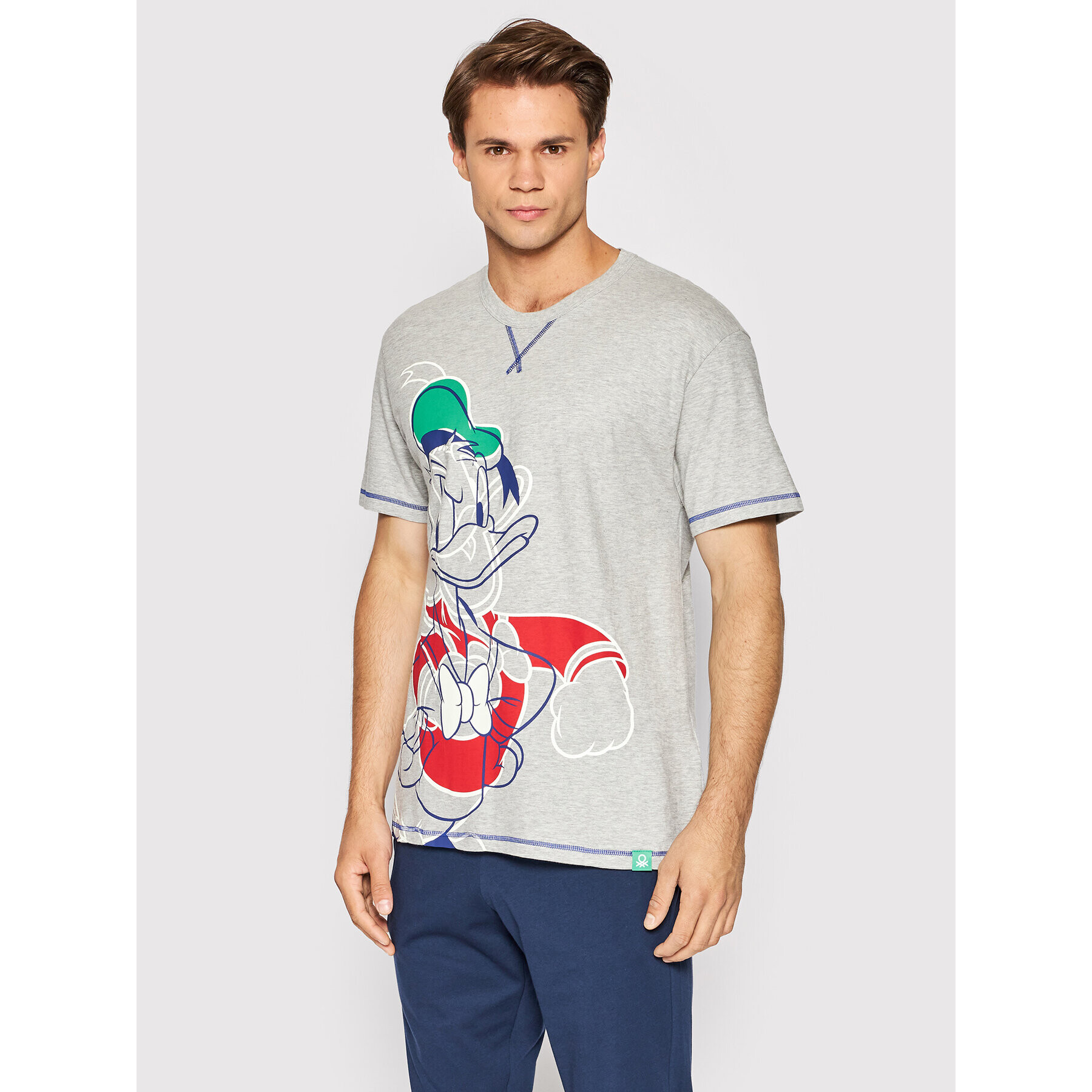 United Colors Of Benetton Тениска на пижама DISNEY 3BVX4M009 Сив Regular Fit - Pepit.bg