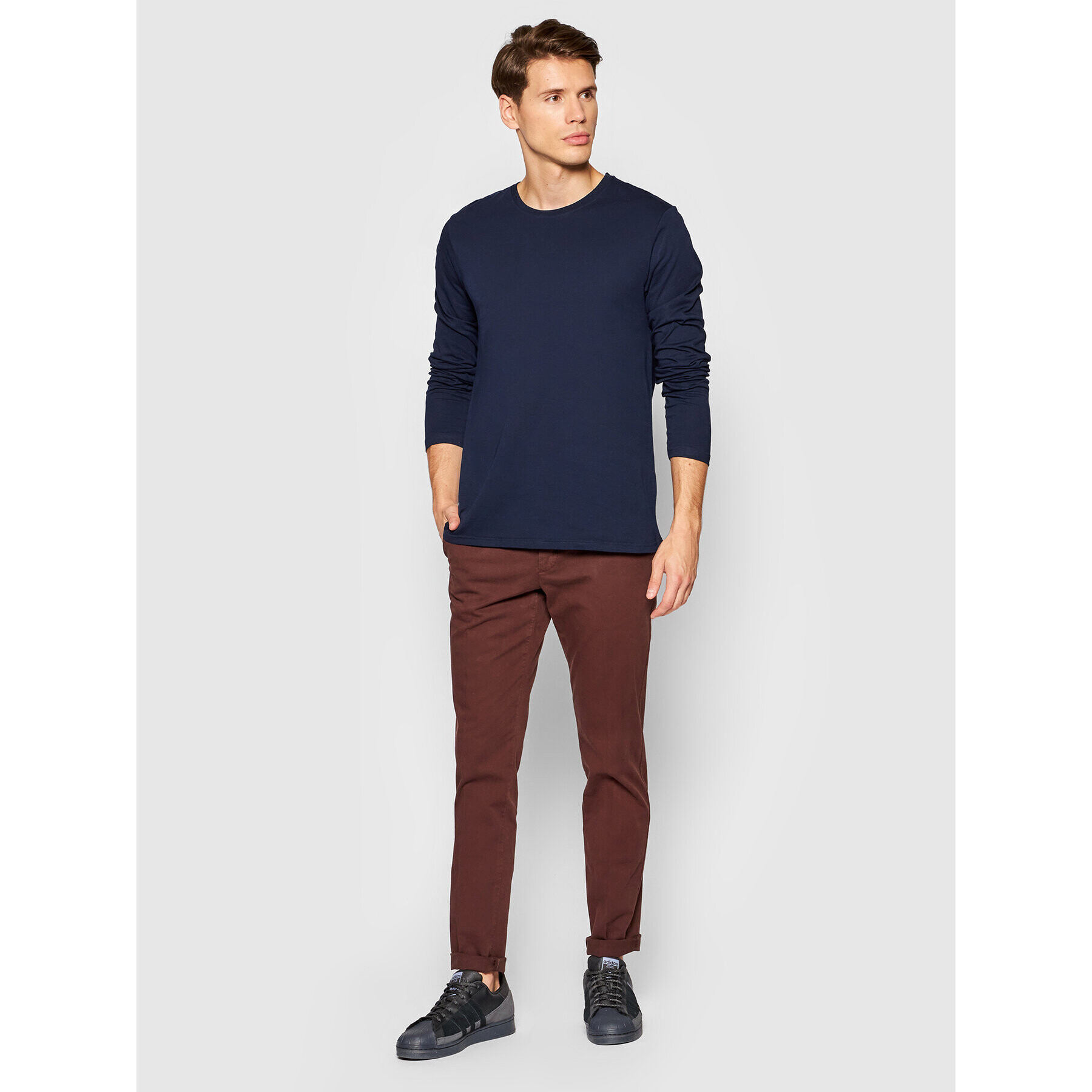 United Colors Of Benetton Тениска с дълъг ръкав 3U53J1F05 Тъмносин Relaxed Fit - Pepit.bg