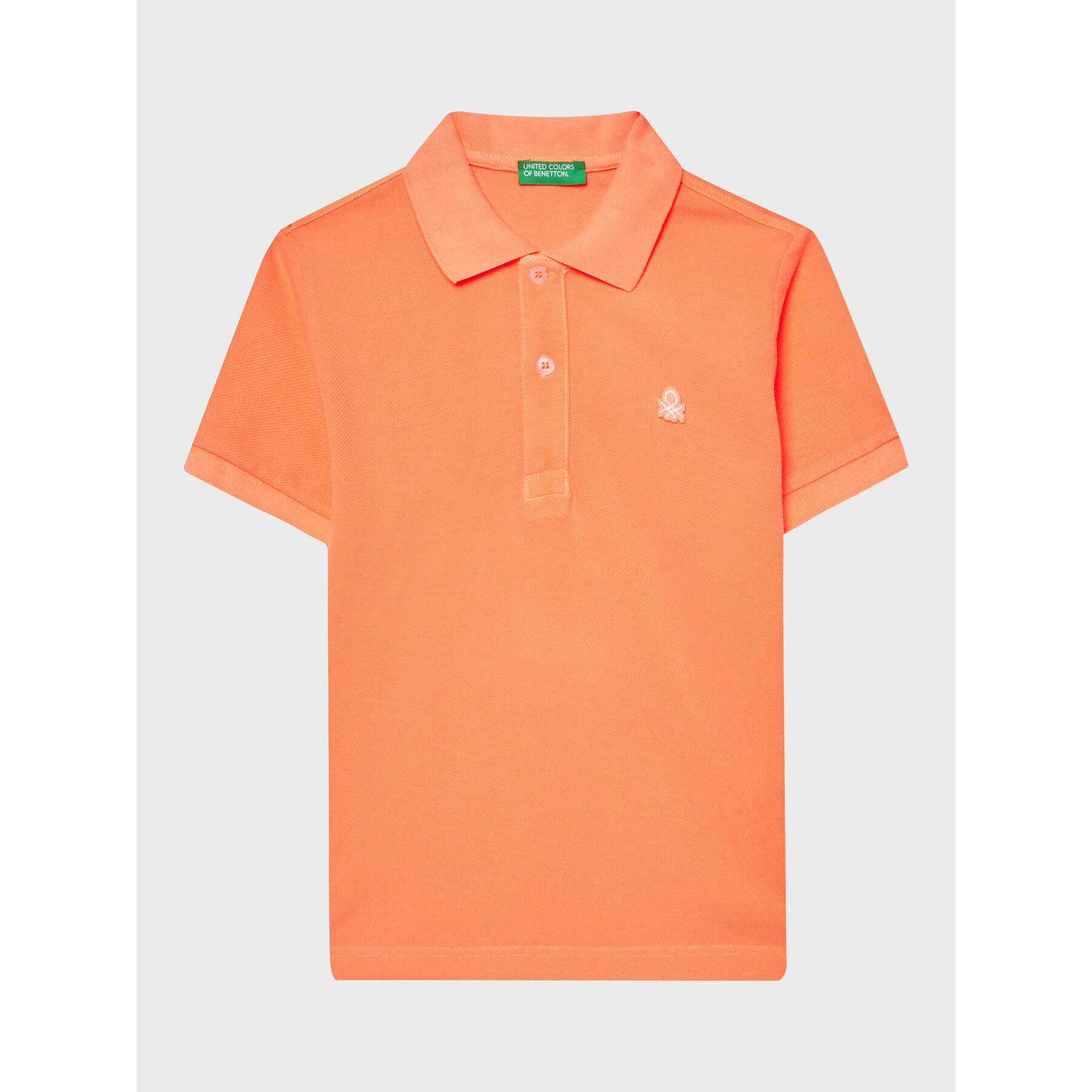 United Colors Of Benetton Тениска с яка и копчета 3089C300R Оранжев Regular Fit - Pepit.bg