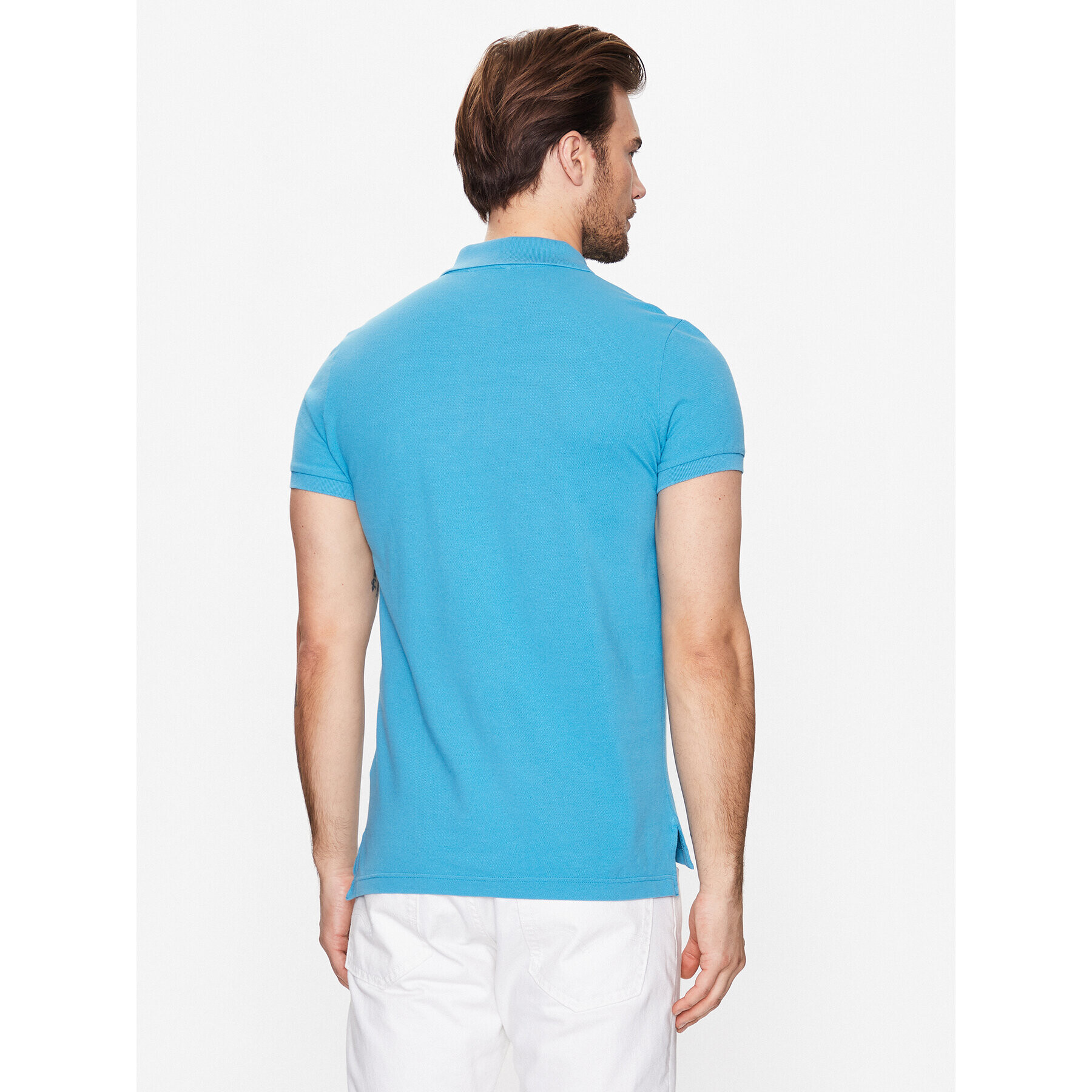 United Colors Of Benetton Тениска с яка и копчета 3089J3178 Син Regular Fit - Pepit.bg