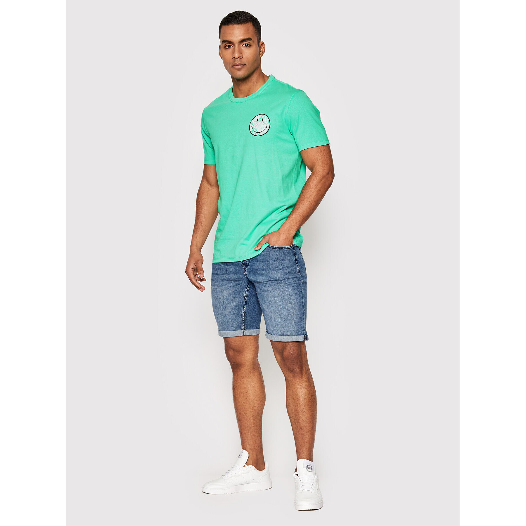 United Colors Of Benetton Тишърт 3085U102C Зелен Regular Fit - Pepit.bg