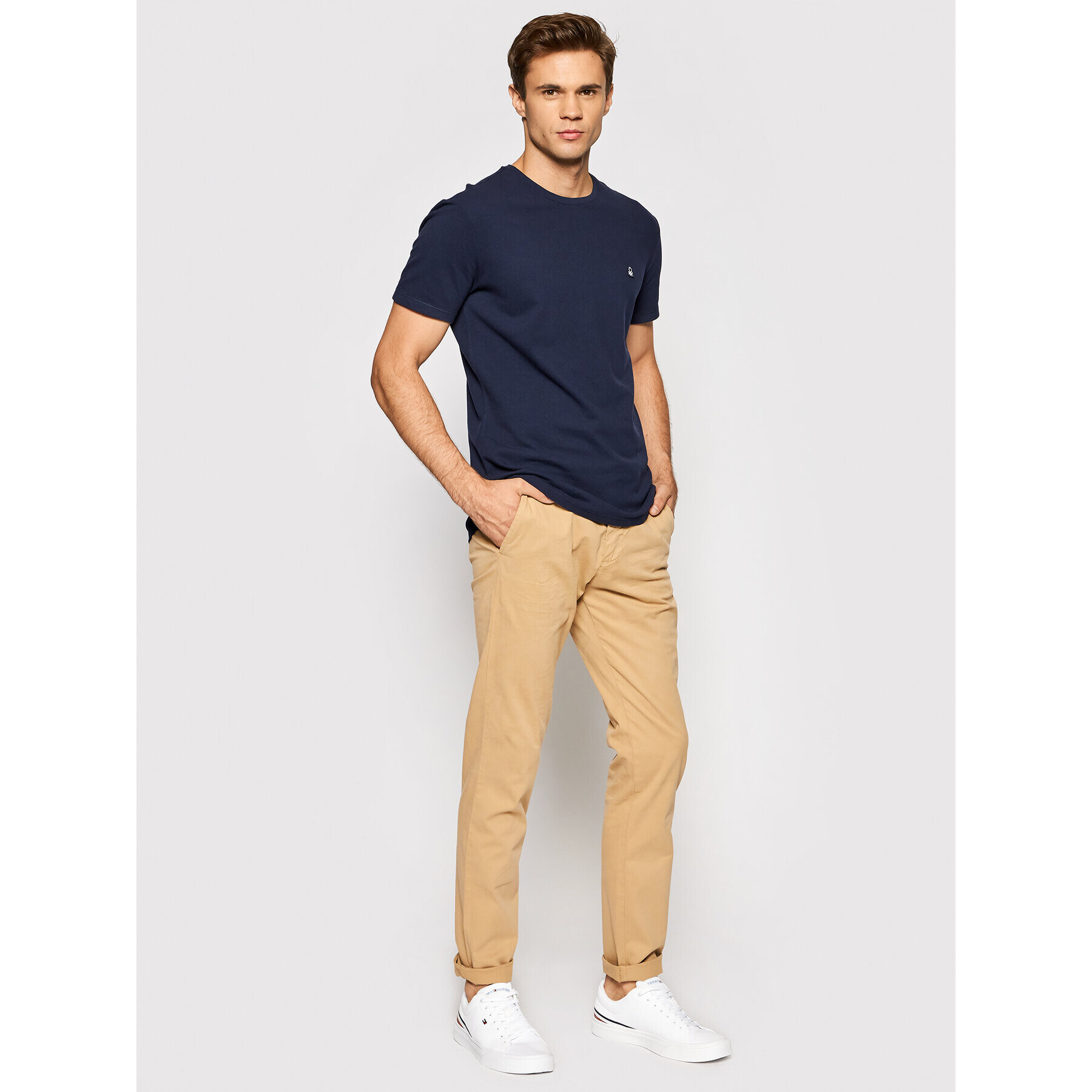 United Colors Of Benetton Тишърт 3089J18G1 Тъмносин Regular Fit - Pepit.bg