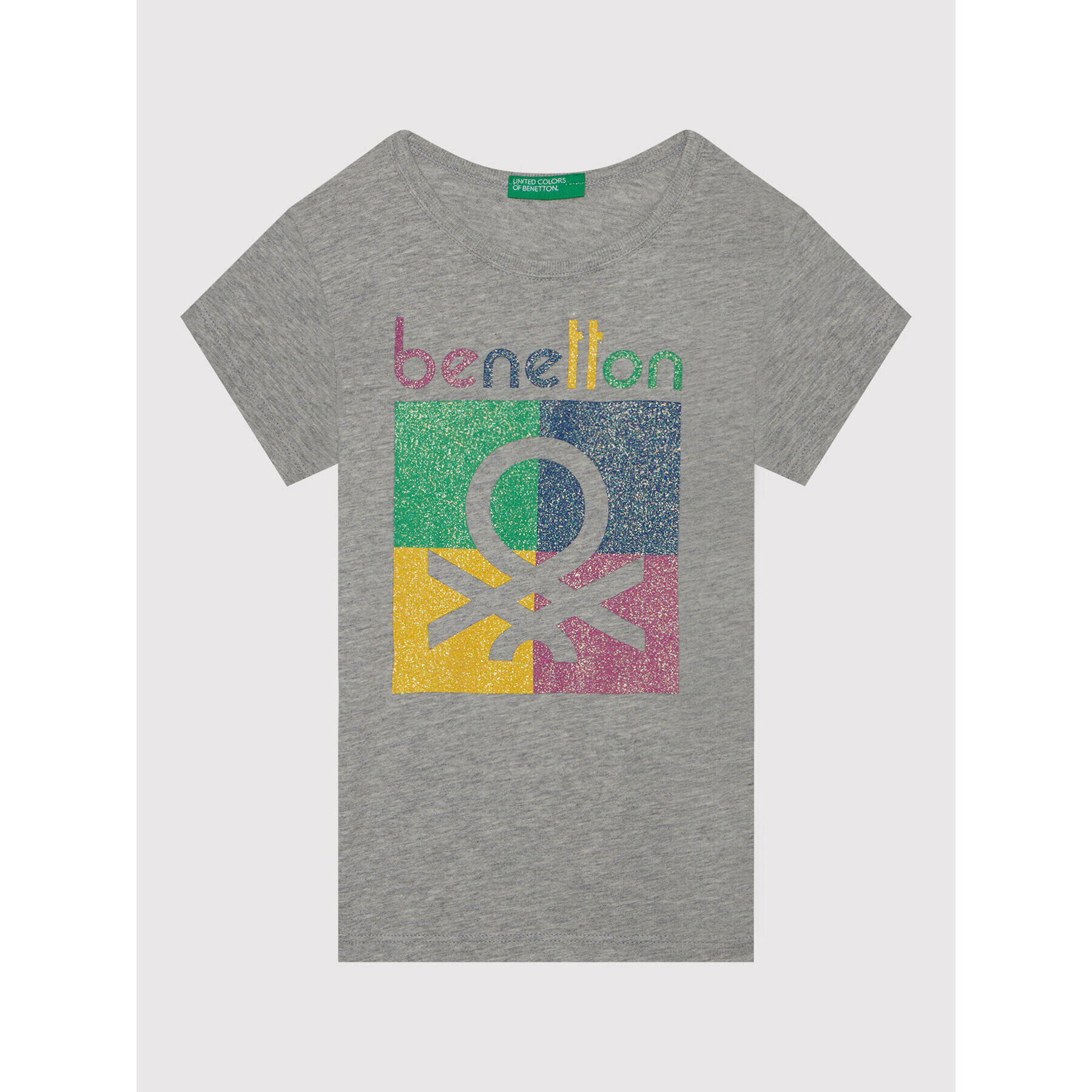 United Colors Of Benetton Тишърт 3096C1539 Сив Regular Fit - Pepit.bg