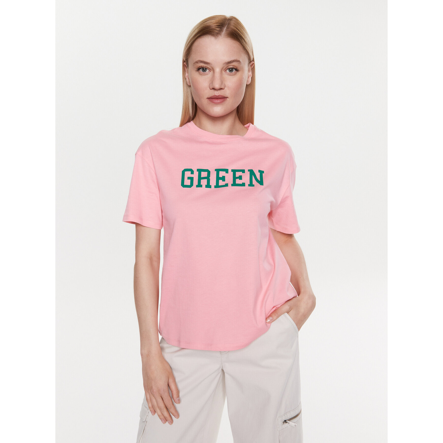 United Colors Of Benetton Тишърт 3096D1042 Розов Regular Fit - Pepit.bg