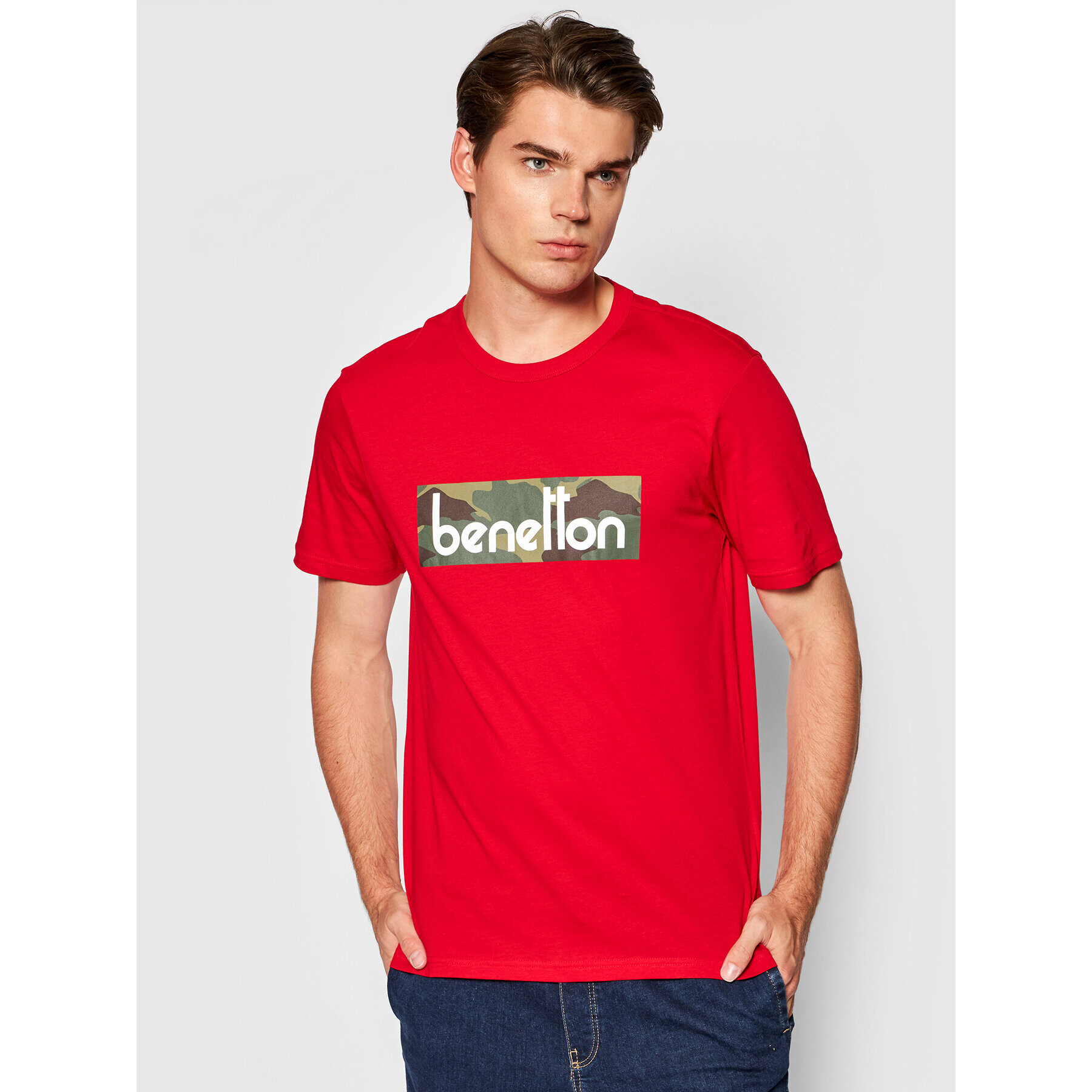 United Colors Of Benetton Тишърт 3096J17H6 Червен Regular Fit - Pepit.bg