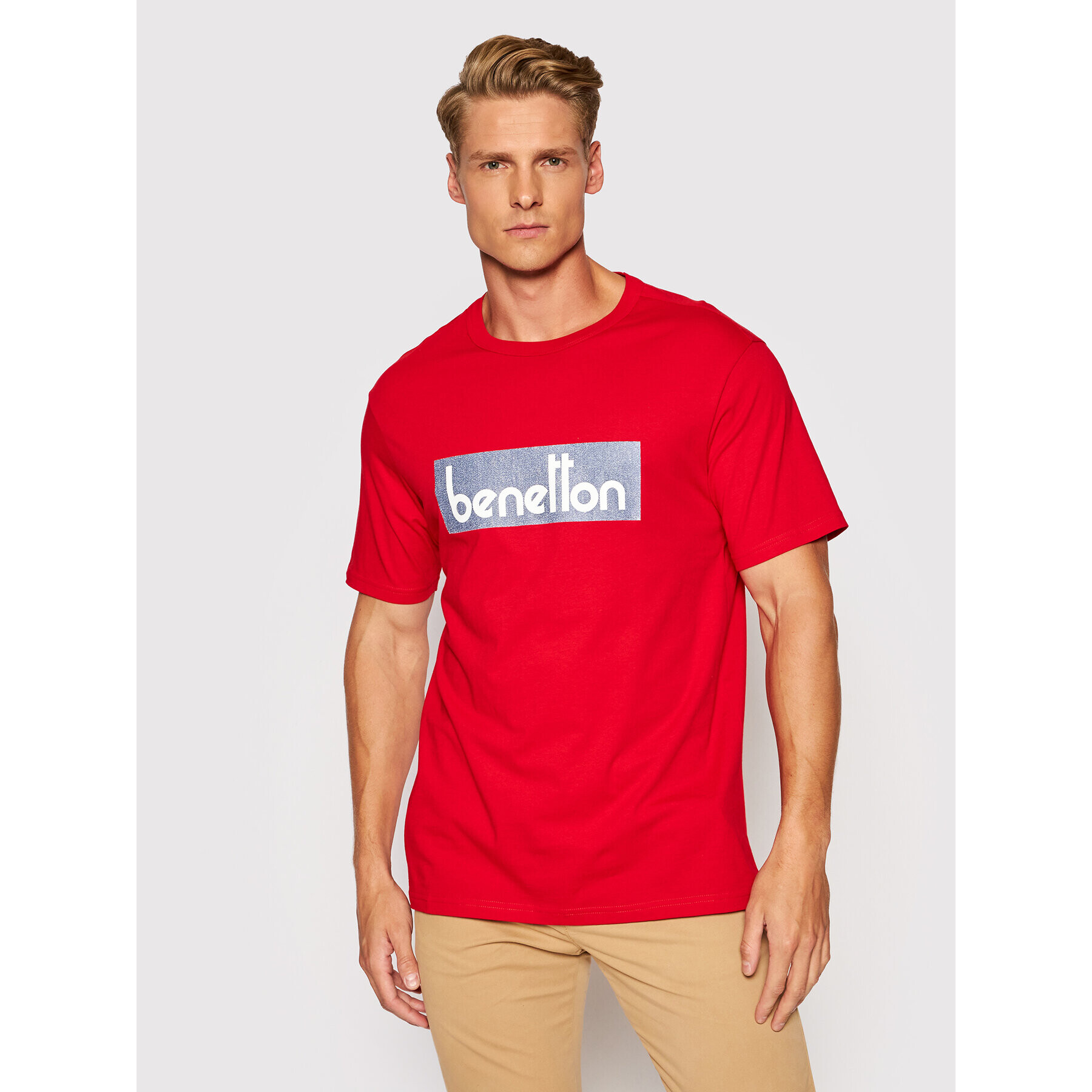 United Colors Of Benetton Тишърт 3096J17H6 Червен Regular Fit - Pepit.bg