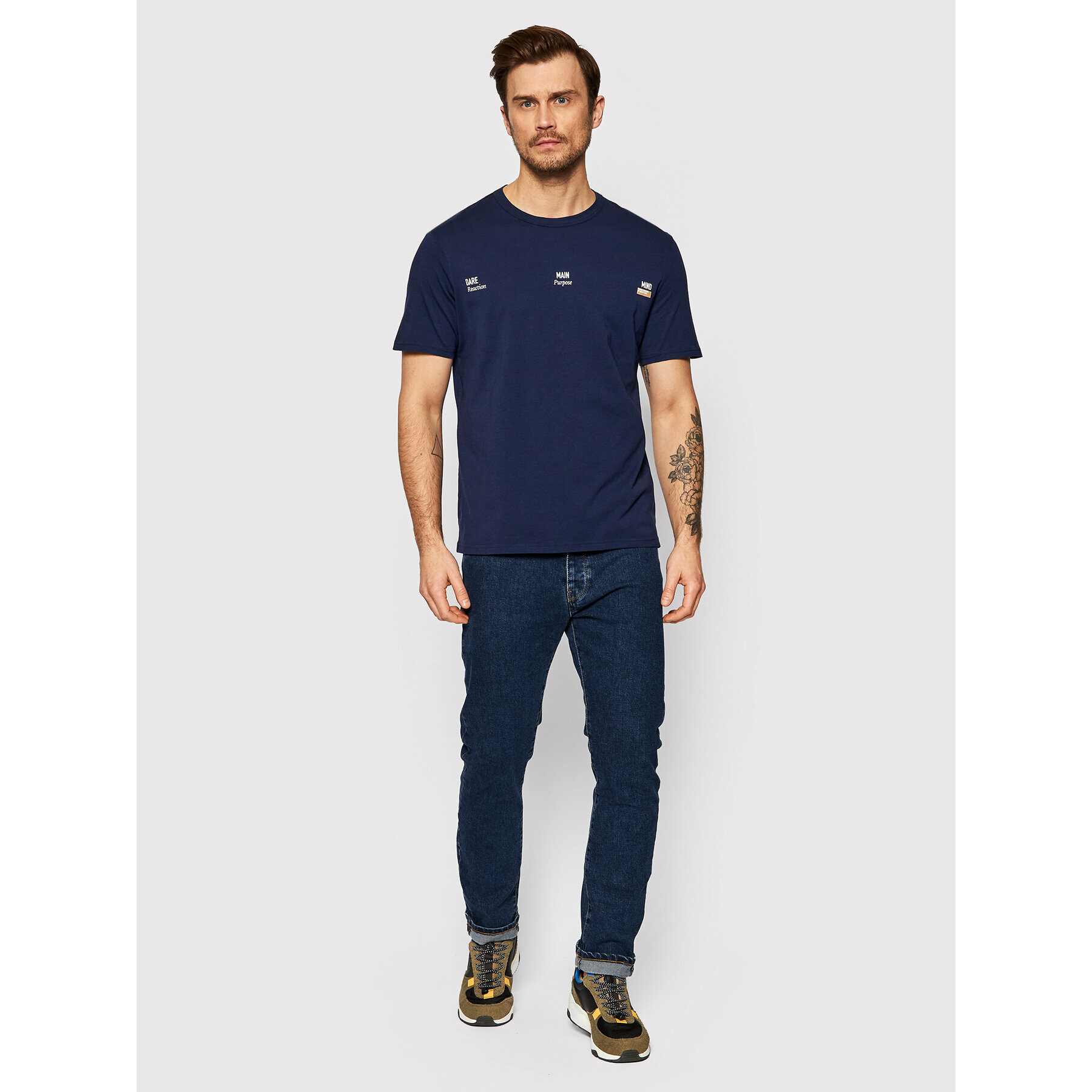 United Colors Of Benetton Тишърт 3096U101A Тъмносин Relaxed Fit - Pepit.bg