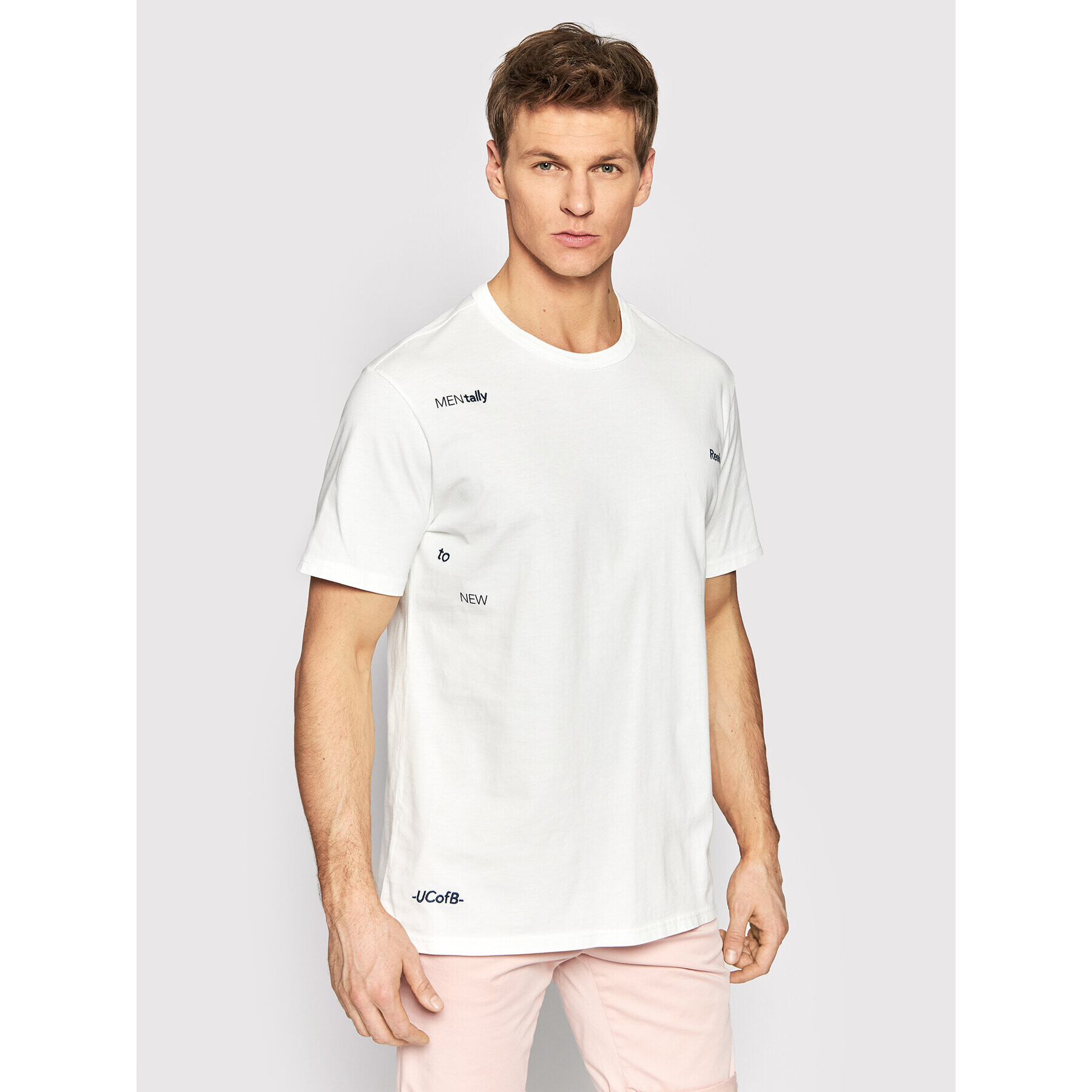 United Colors Of Benetton Тишърт 3BL0U100O Бял Regular Fit - Pepit.bg