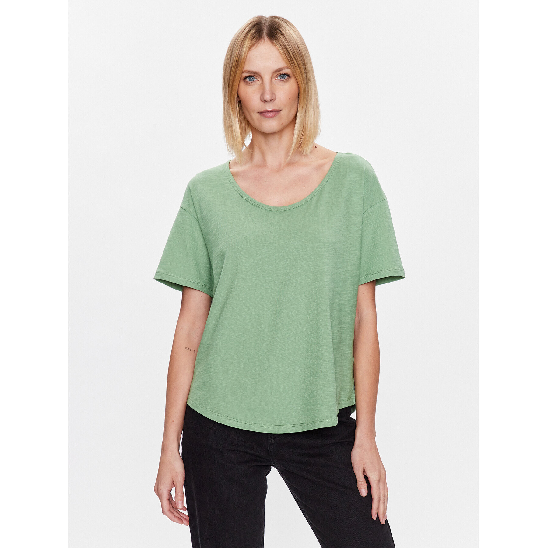 United Colors Of Benetton Тишърт 3BVXD1033 Зелен Relaxed Fit - Pepit.bg