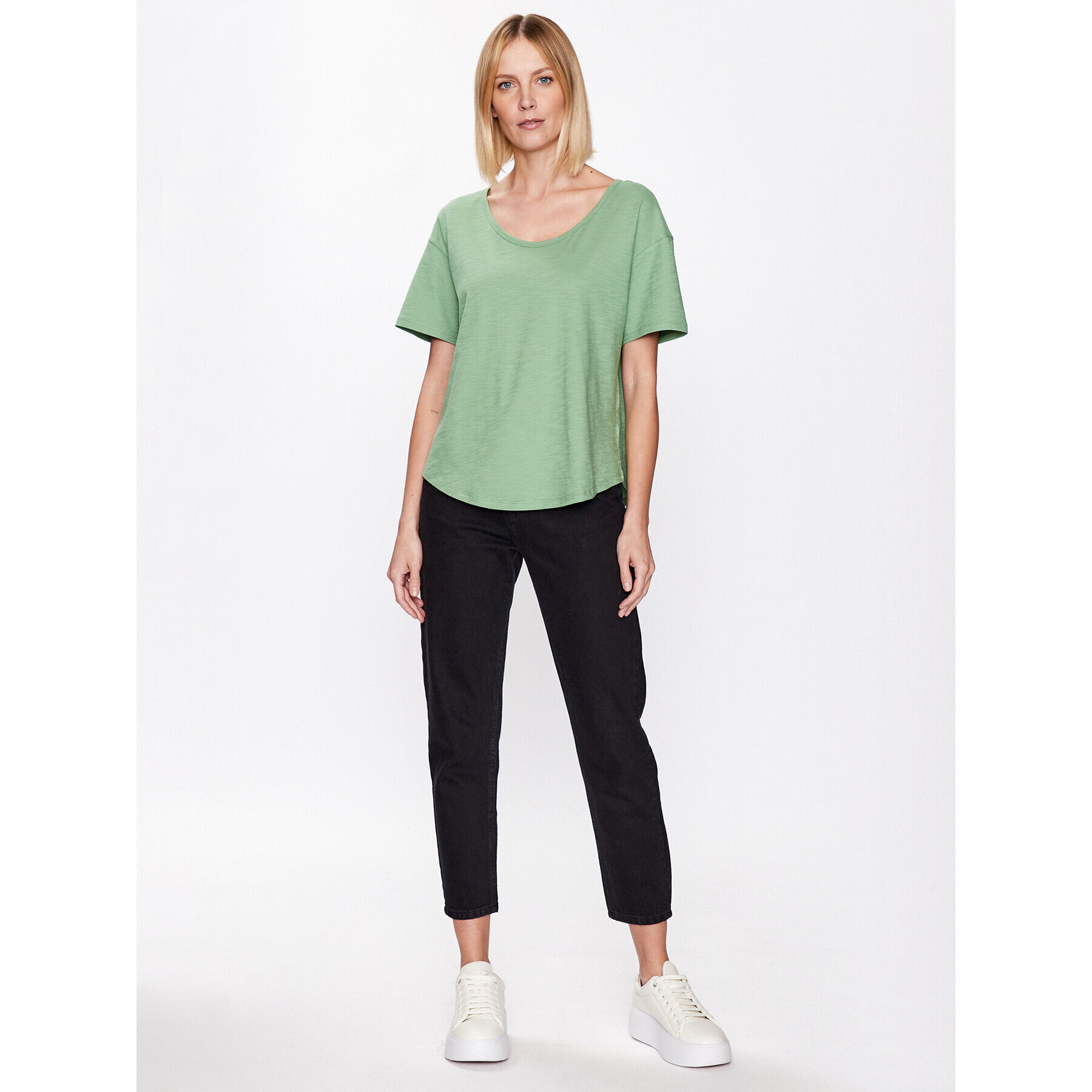 United Colors Of Benetton Тишърт 3BVXD1033 Зелен Relaxed Fit - Pepit.bg