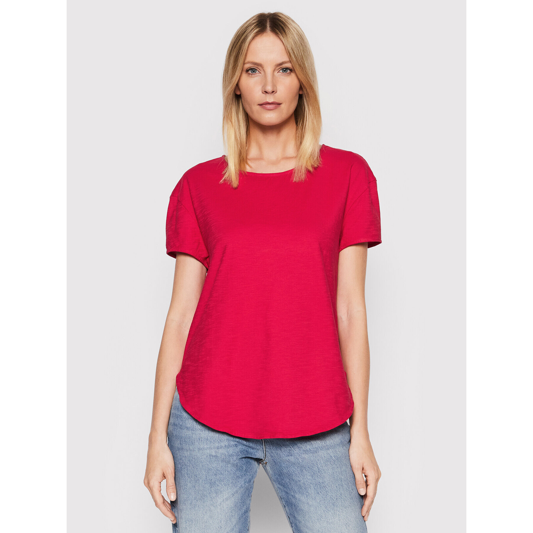 United Colors Of Benetton Тишърт 3BVXE19E6 Бордо Oversize - Pepit.bg