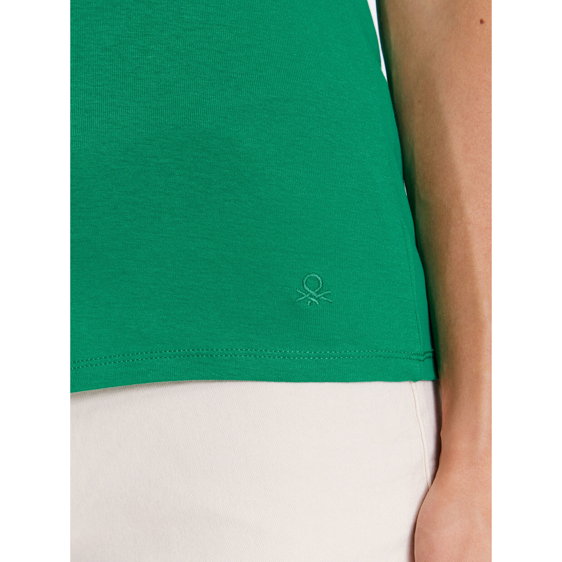 United Colors Of Benetton Тишърт 3GA2E16A0 Зелен Regular Fit - Pepit.bg