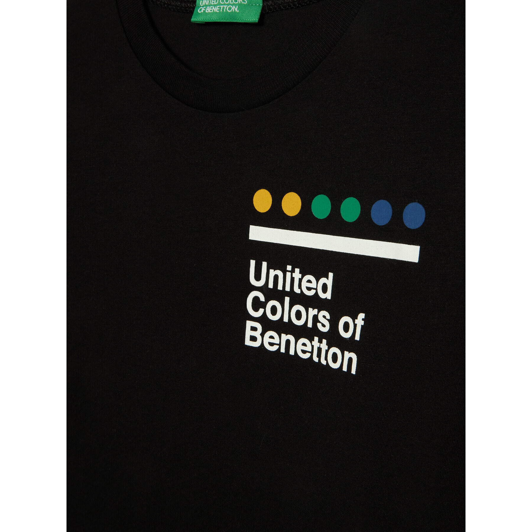 United Colors Of Benetton Тишърт 3I1XC100Q Черен Regular Fit - Pepit.bg