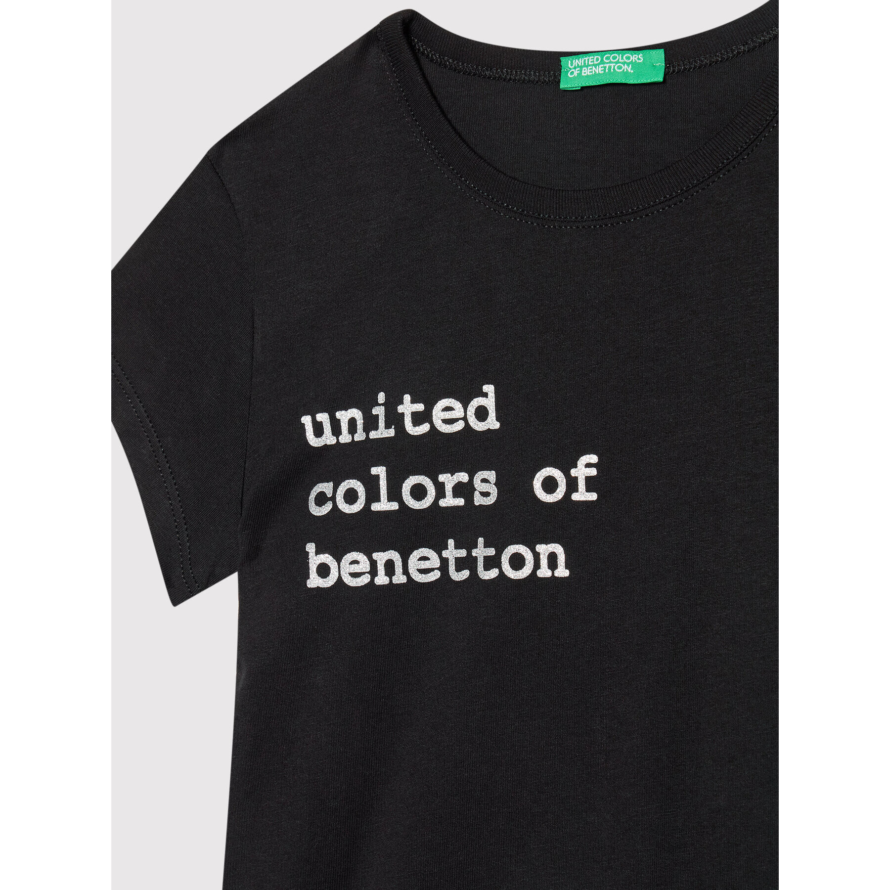 United Colors Of Benetton Тишърт 3I1XC101Q Черен Regular Fit - Pepit.bg