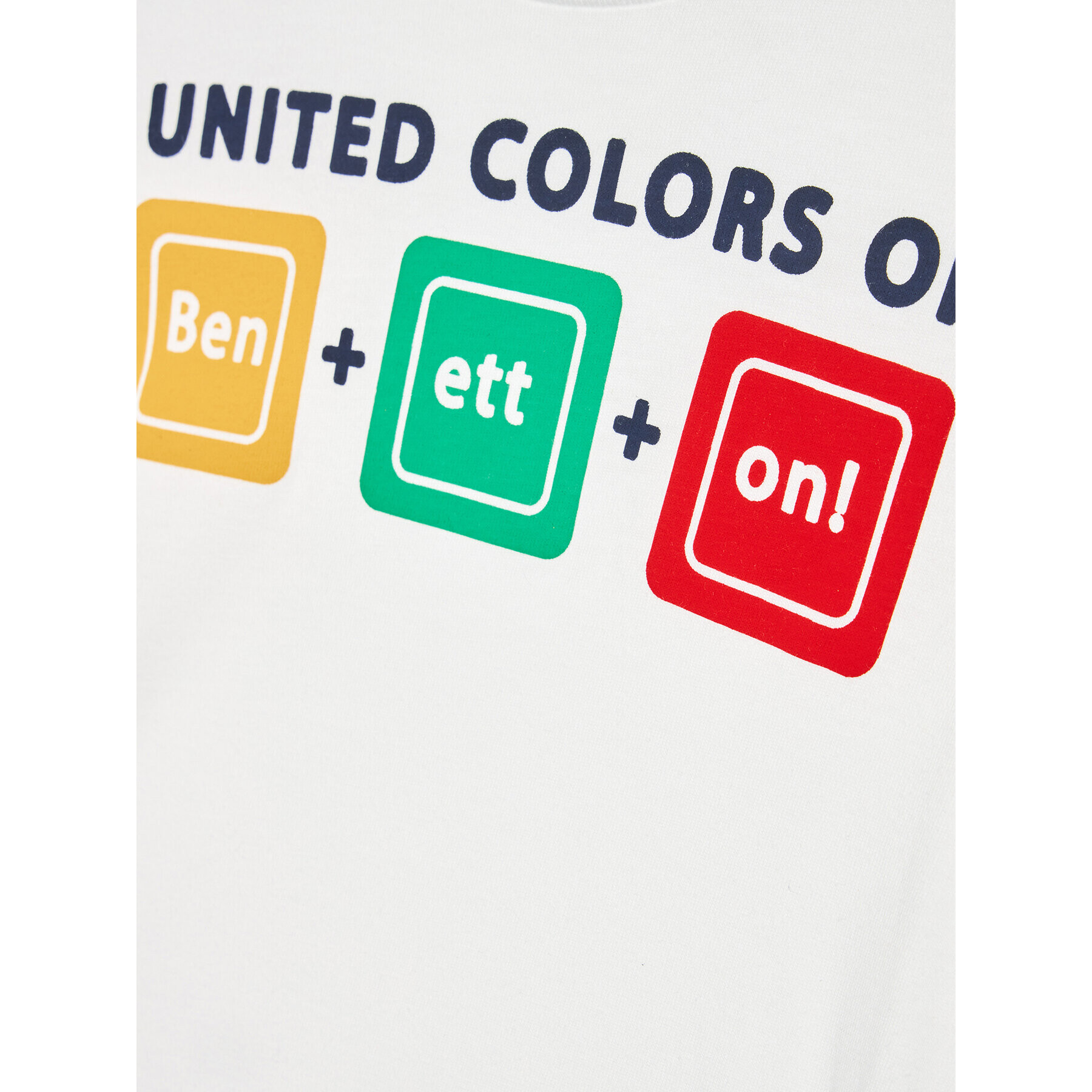 United Colors Of Benetton Тишърт 3I1XG100G Бял Regular Fit - Pepit.bg