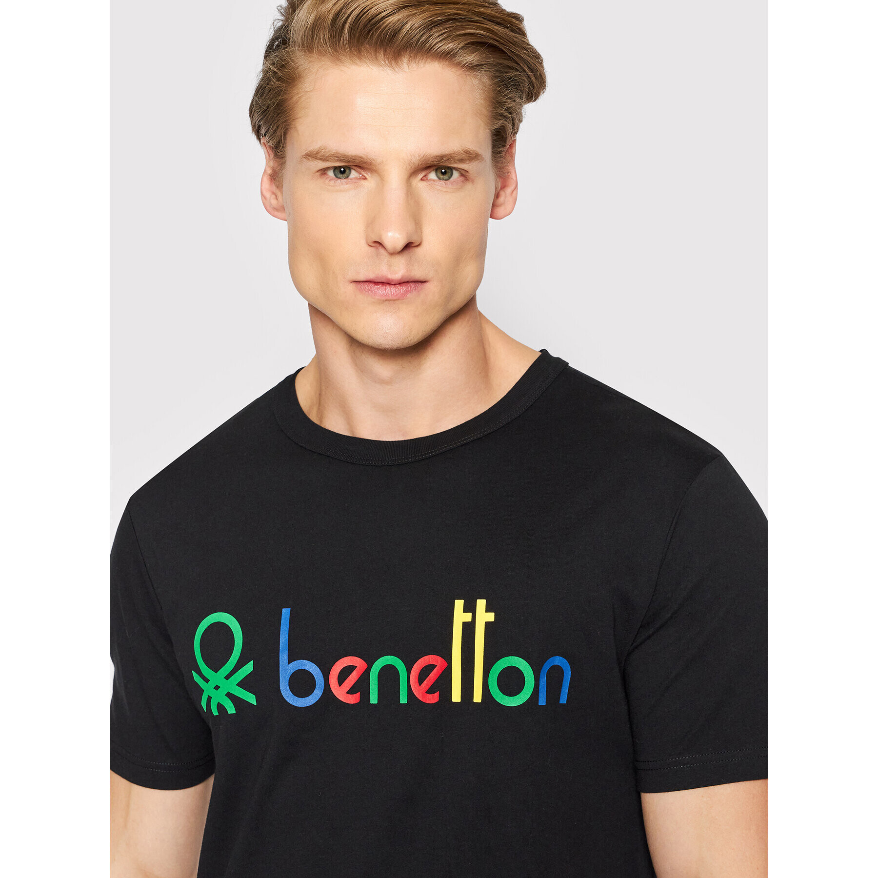 United Colors Of Benetton Тишърт 3I1XU100A Черен Regular Fit - Pepit.bg