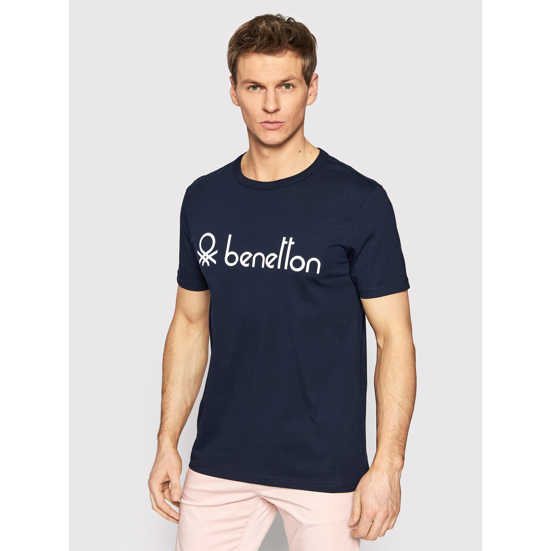 United Colors Of Benetton Тишърт 3I1XU100A Тъмносин Regular Fit - Pepit.bg