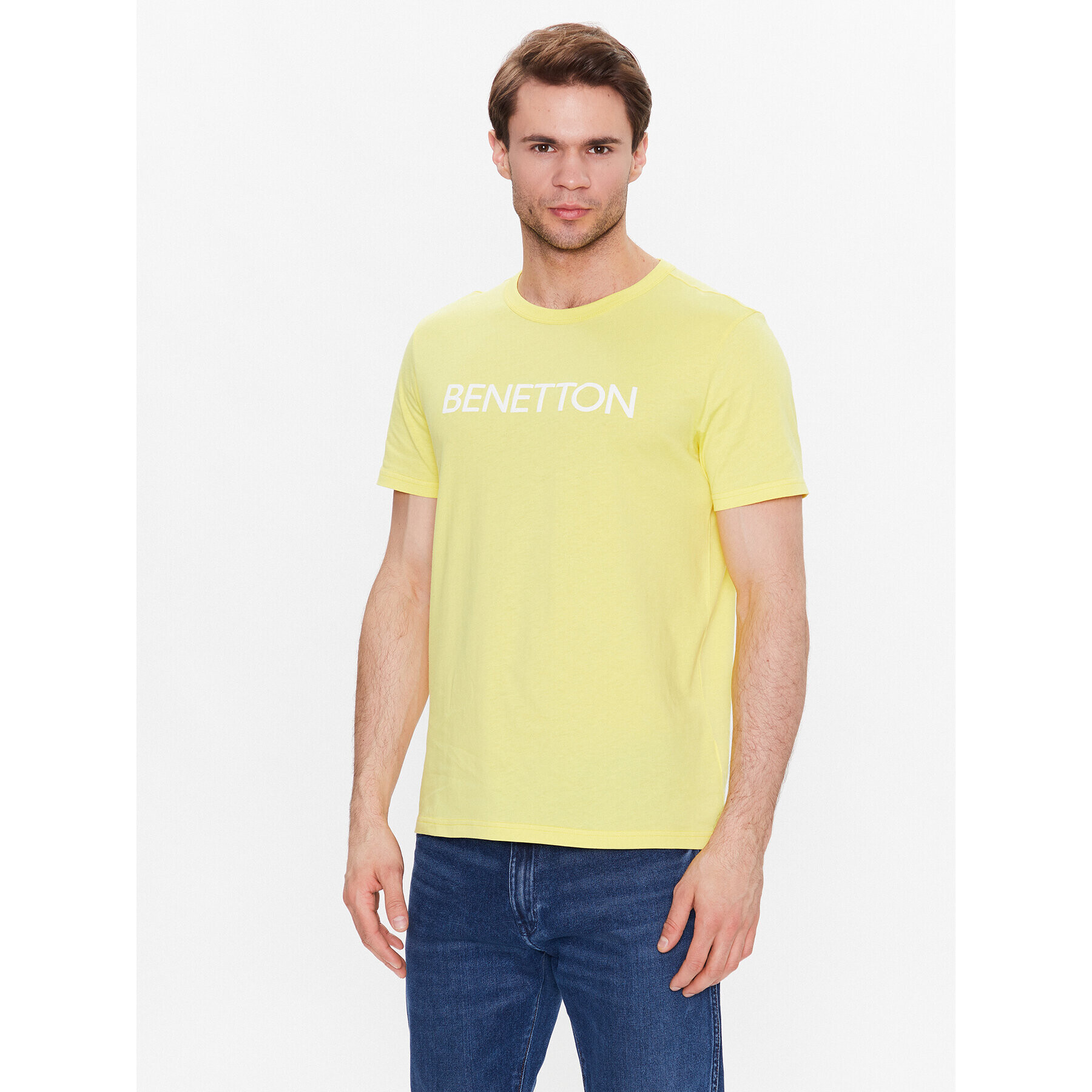 United Colors Of Benetton Тишърт 3I1XU100A Жълт Regular Fit - Pepit.bg