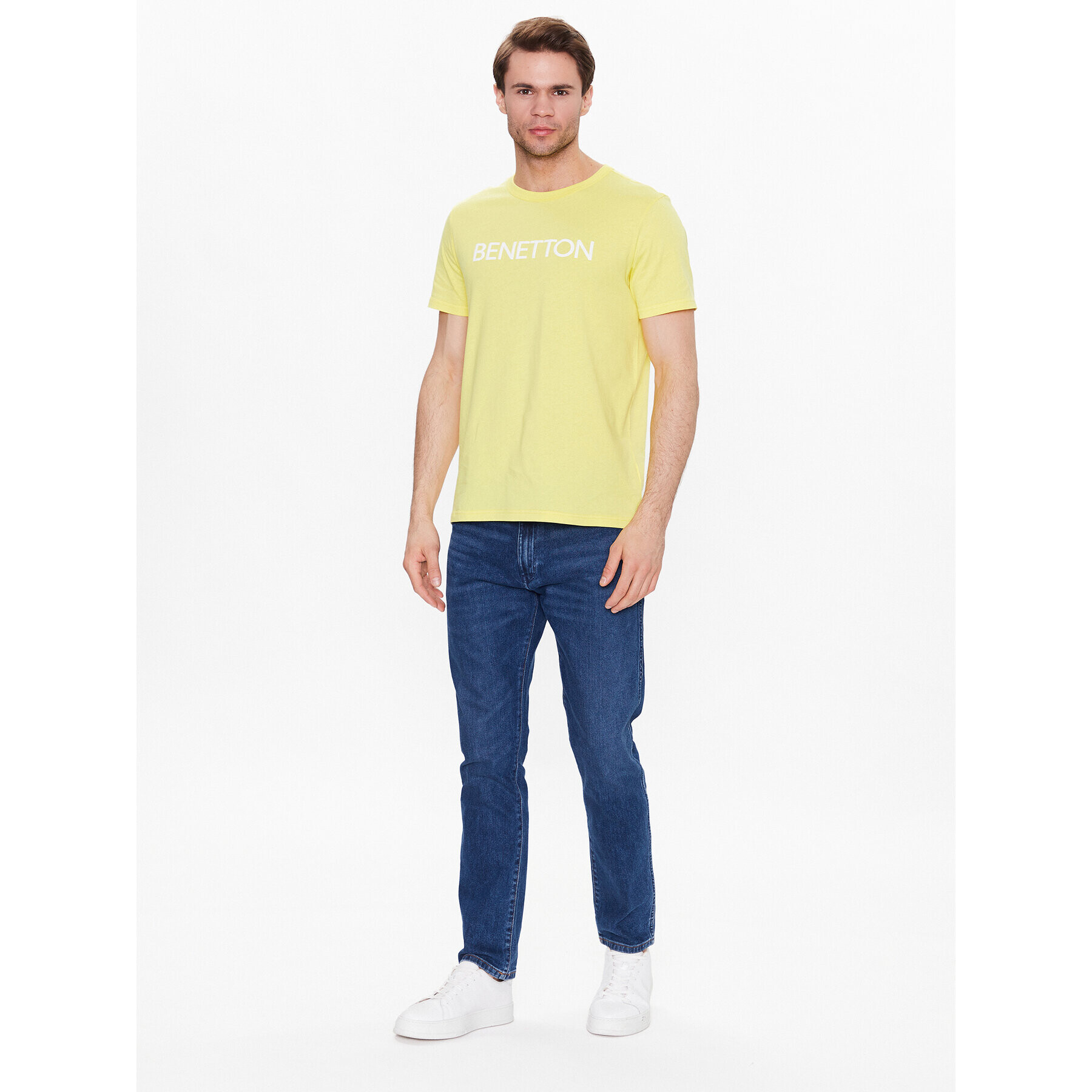 United Colors Of Benetton Тишърт 3I1XU100A Жълт Regular Fit - Pepit.bg