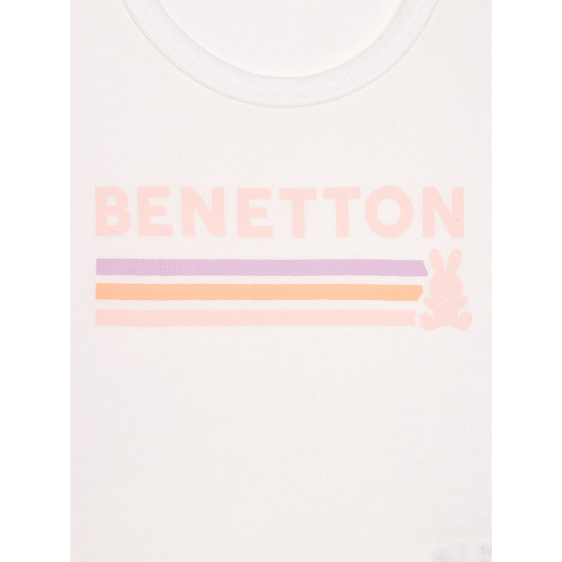 United Colors Of Benetton Тишърт 3I9WMM28H Бял Regular Fit - Pepit.bg