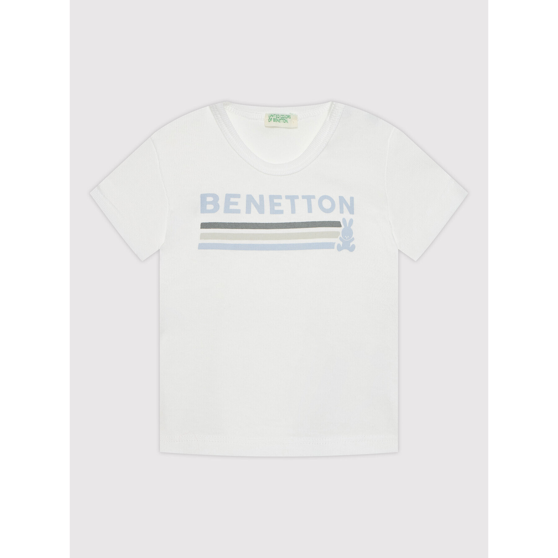 United Colors Of Benetton Тишърт 3I9WMM28H Бял Regular Fit - Pepit.bg