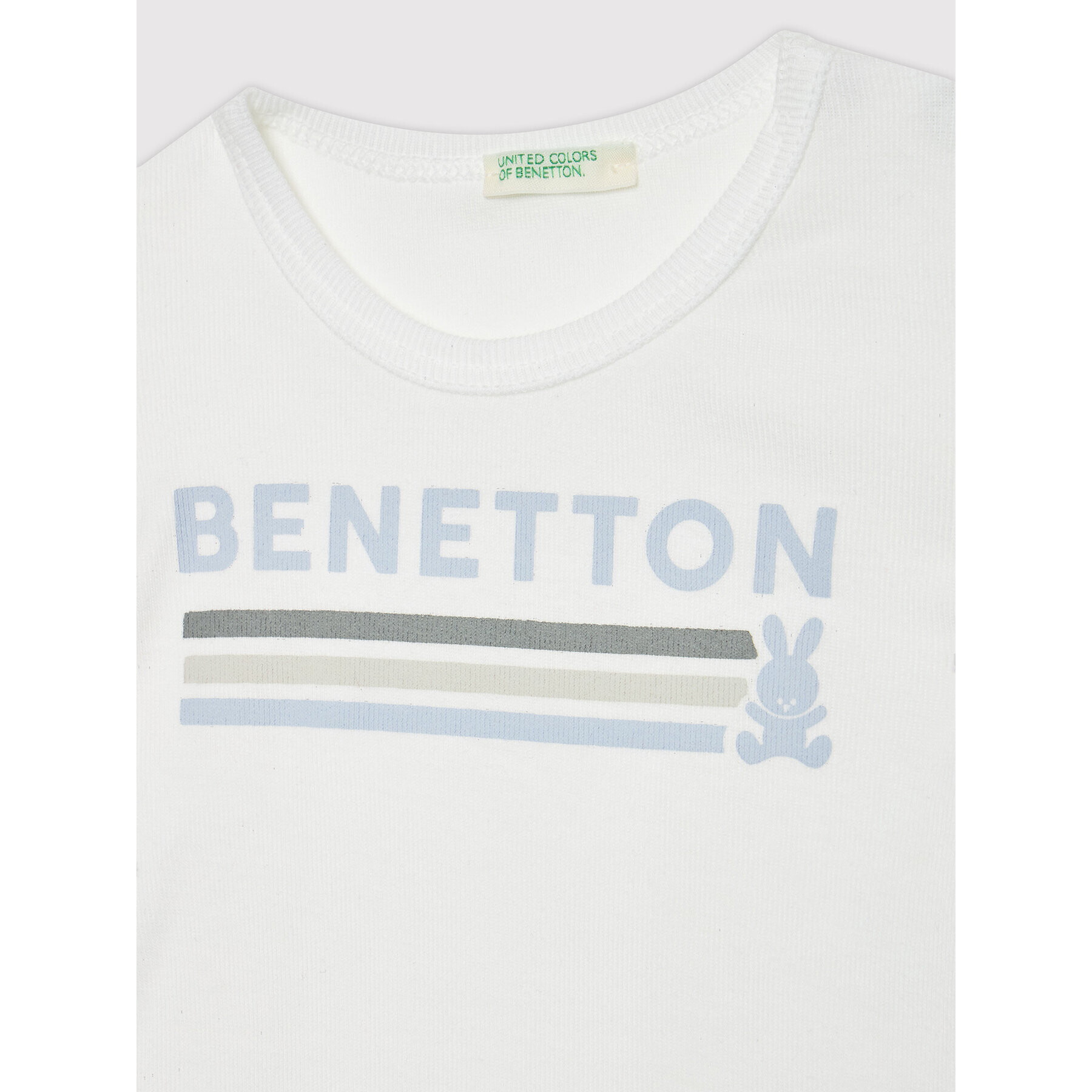 United Colors Of Benetton Тишърт 3I9WMM28H Бял Regular Fit - Pepit.bg