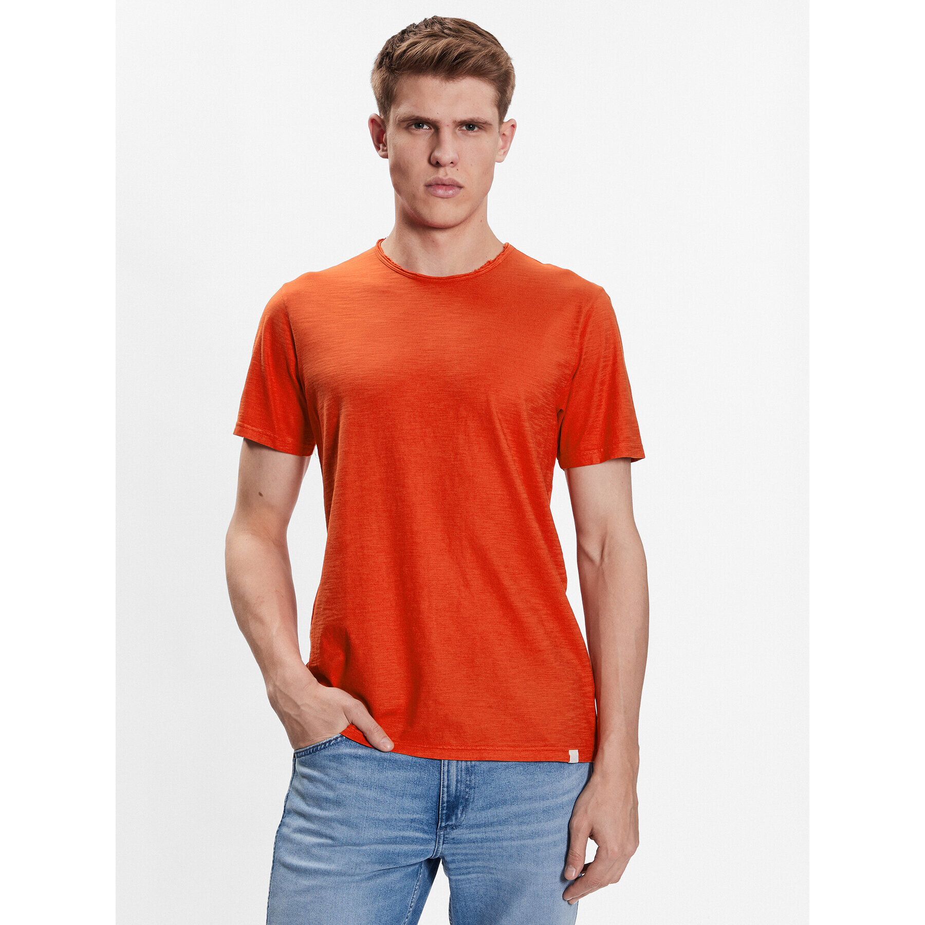 United Colors Of Benetton Тишърт 3JE1J19A5 Оранжев Regular Fit - Pepit.bg