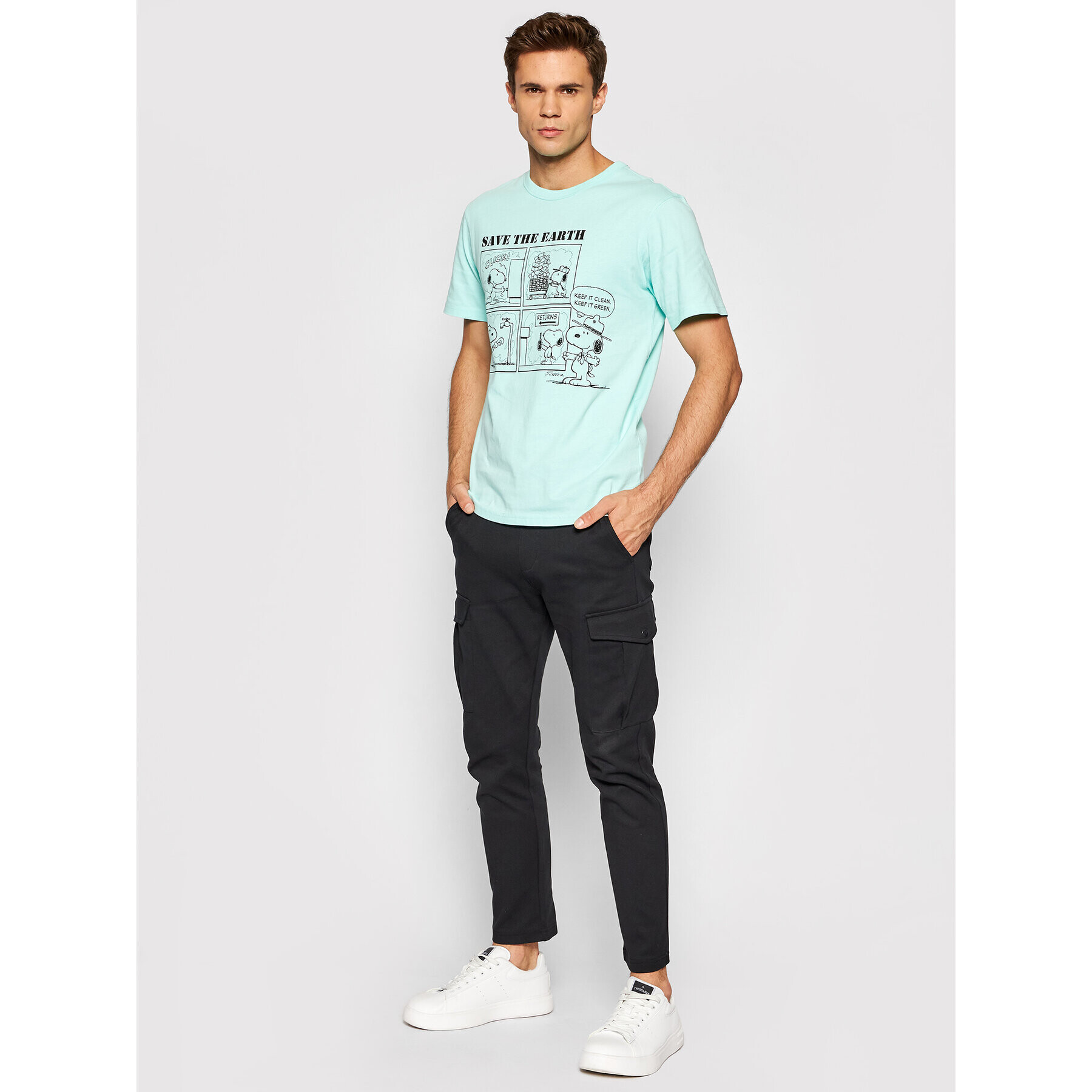 United Colors Of Benetton Тишърт 3MI5J19E1 Зелен Regular Fit - Pepit.bg