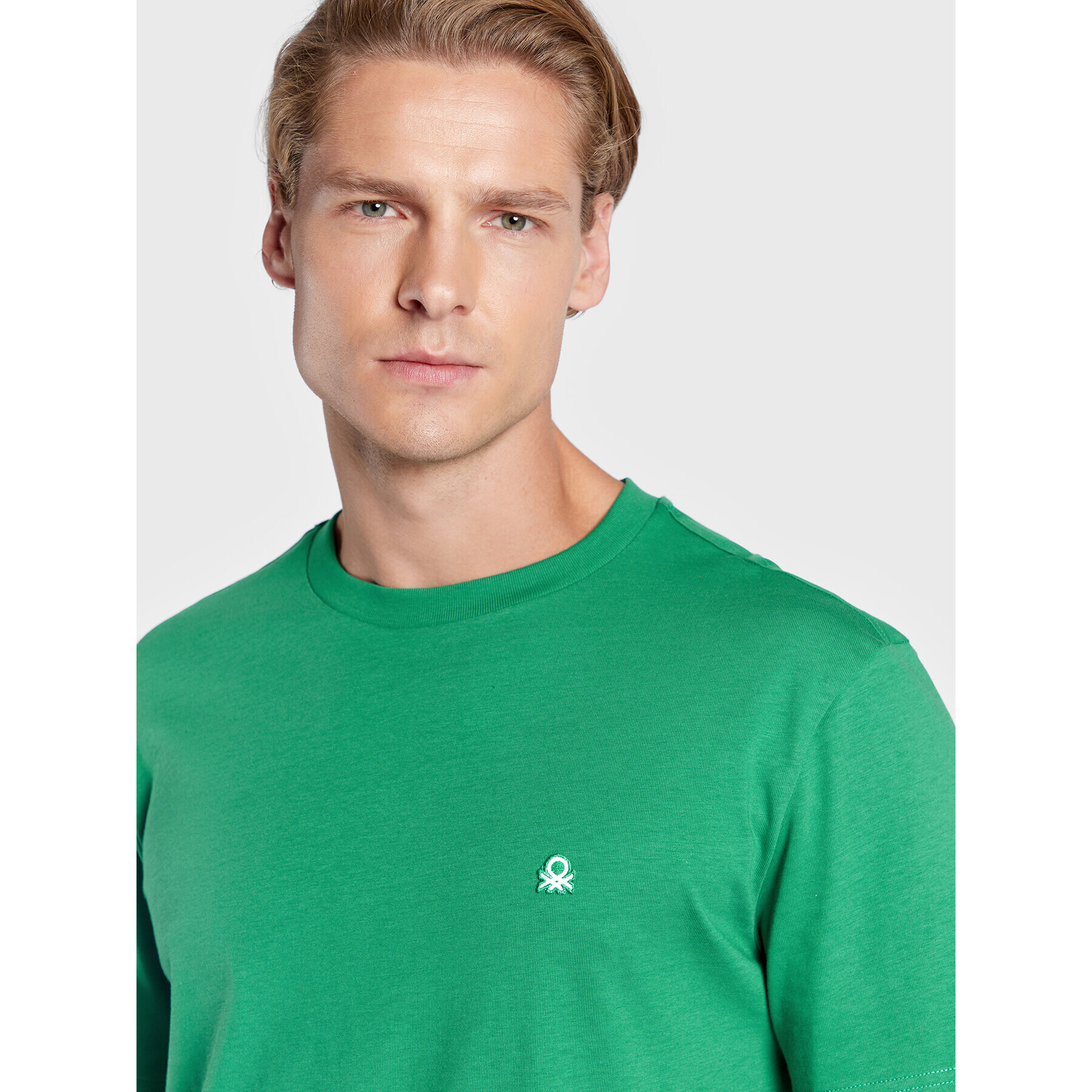 United Colors Of Benetton Тишърт 3MI5J1AF7 Зелен Regular Fit - Pepit.bg