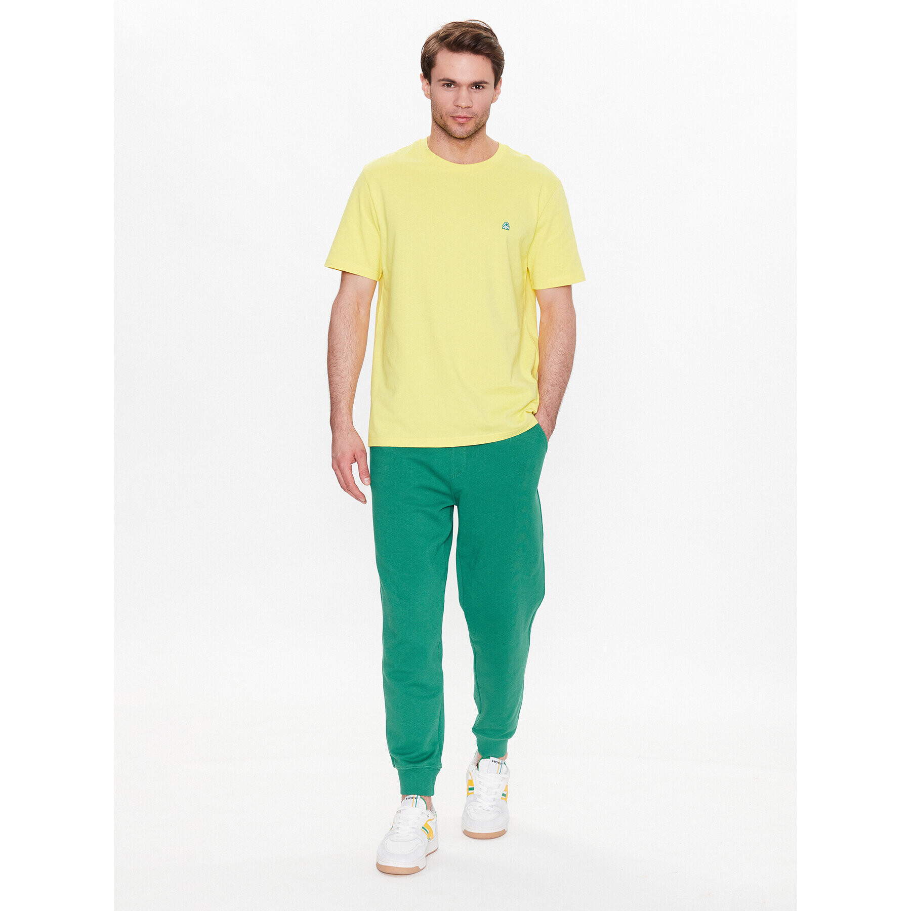 United Colors Of Benetton Тишърт 3MI5J1AF7 Жълт Regular Fit - Pepit.bg