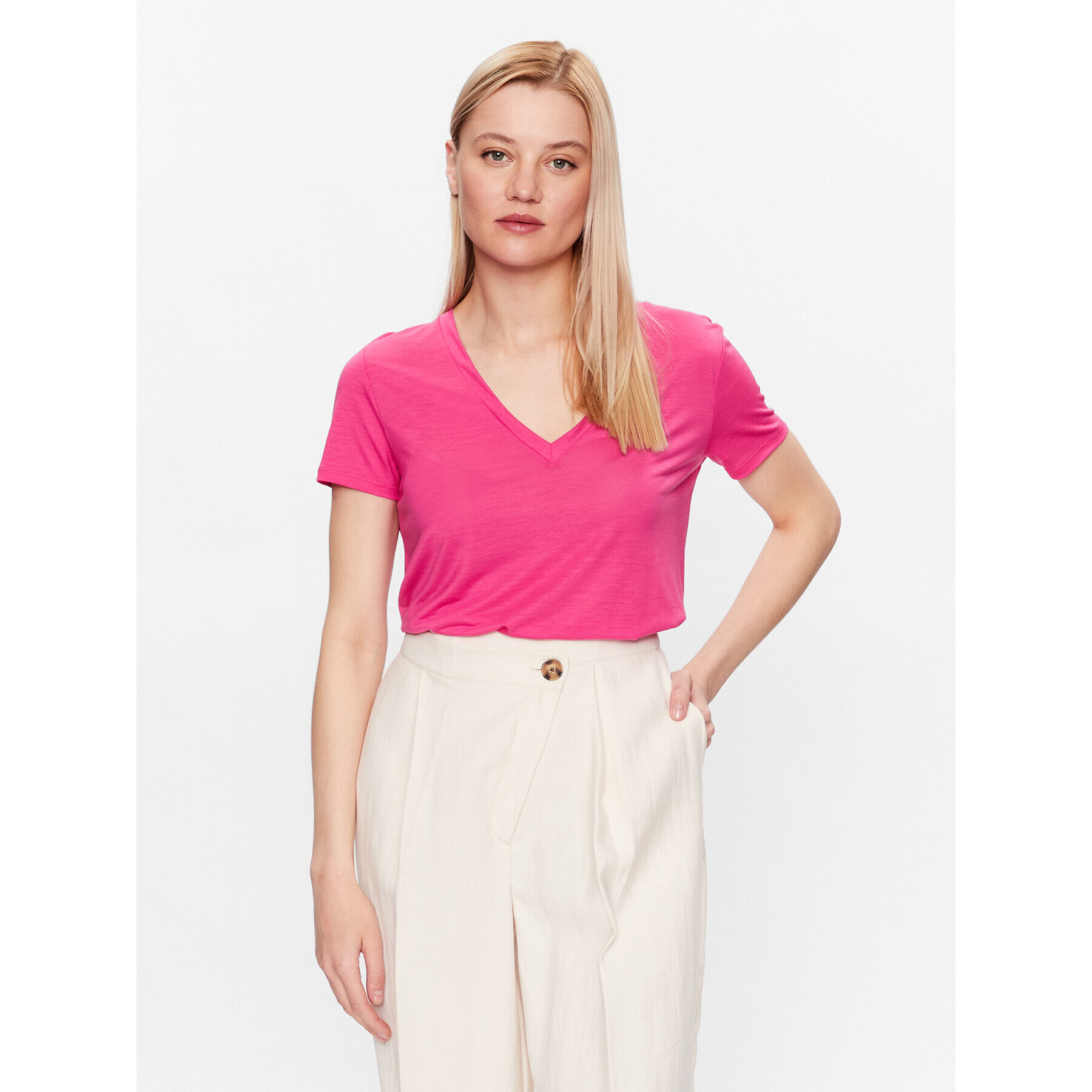 United Colors Of Benetton Тишърт 3NLHE4249 Розов Regular Fit - Pepit.bg