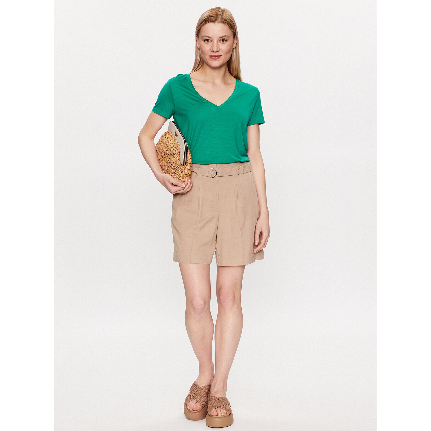 United Colors Of Benetton Тишърт 3NLHE4249 Зелен Regular Fit - Pepit.bg