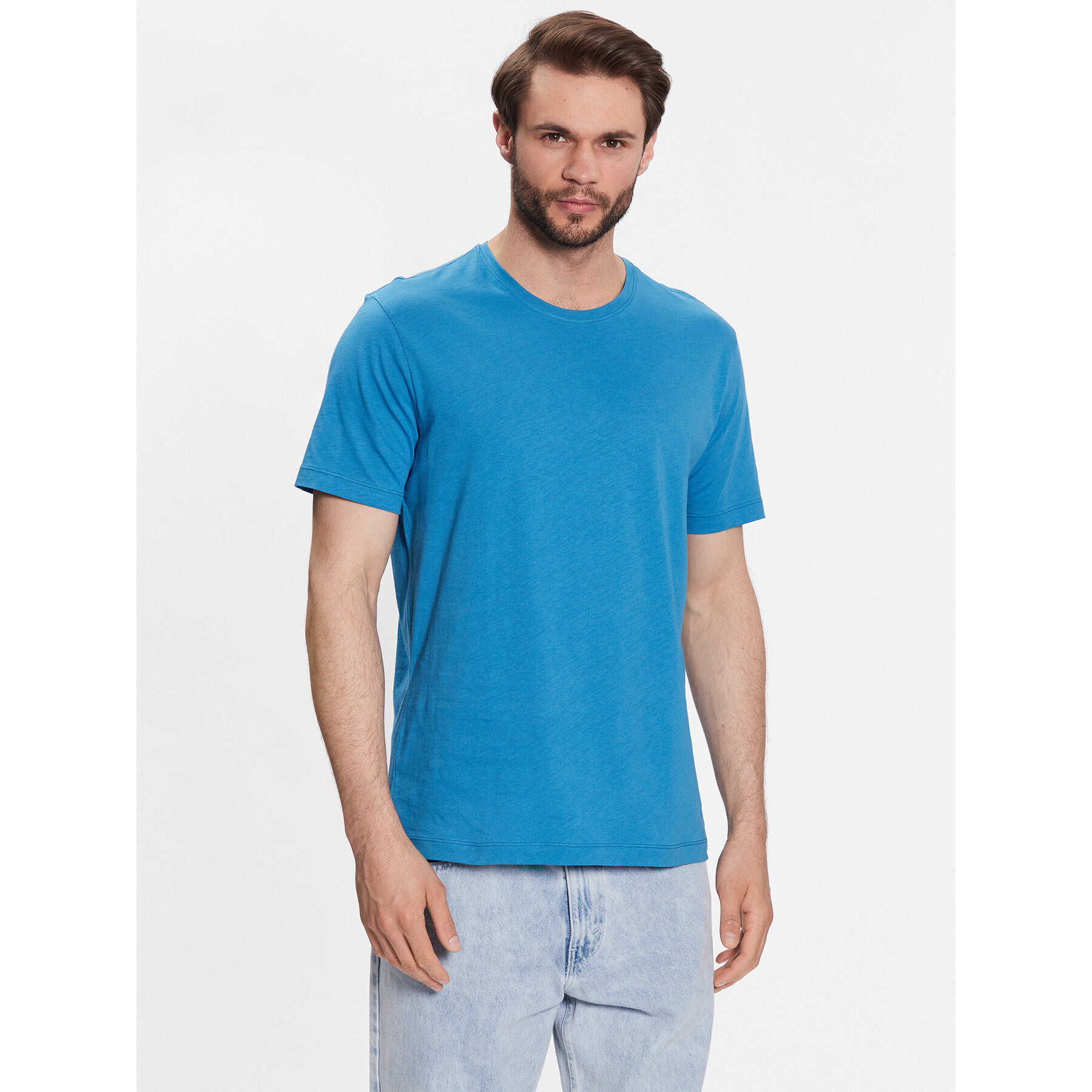 United Colors Of Benetton Тишърт 3P7XU1058 Син Regular Fit - Pepit.bg