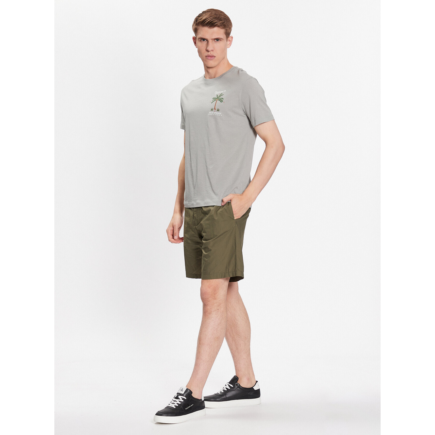 United Colors Of Benetton Тишърт 3P7XU105I Сив Regular Fit - Pepit.bg