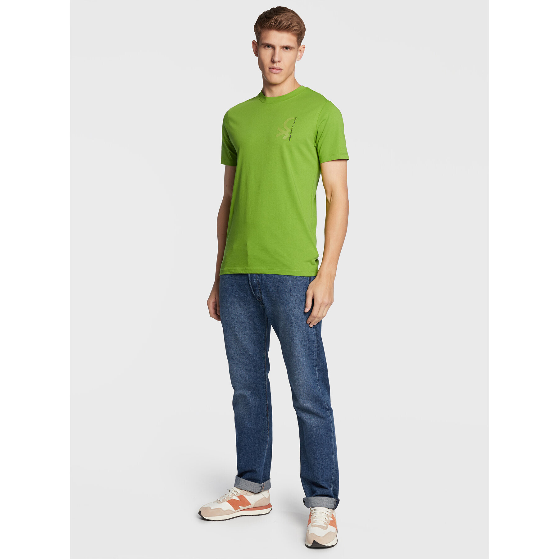 United Colors Of Benetton Тишърт 3U53U1037 Зелен Regular Fit - Pepit.bg