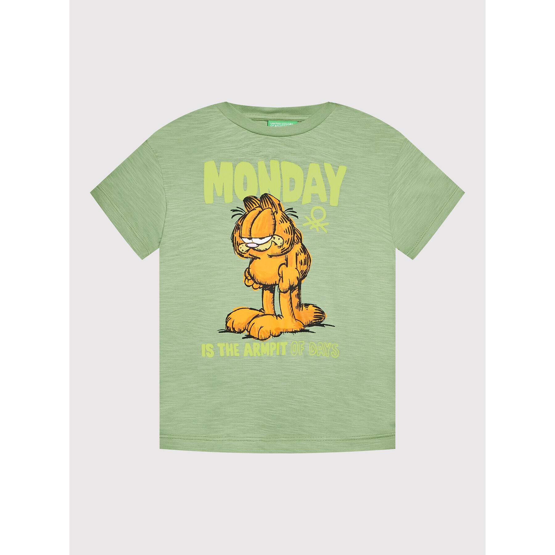 United Colors Of Benetton Тишърт Garfield 3BVXC105B Зелен Regular Fit - Pepit.bg