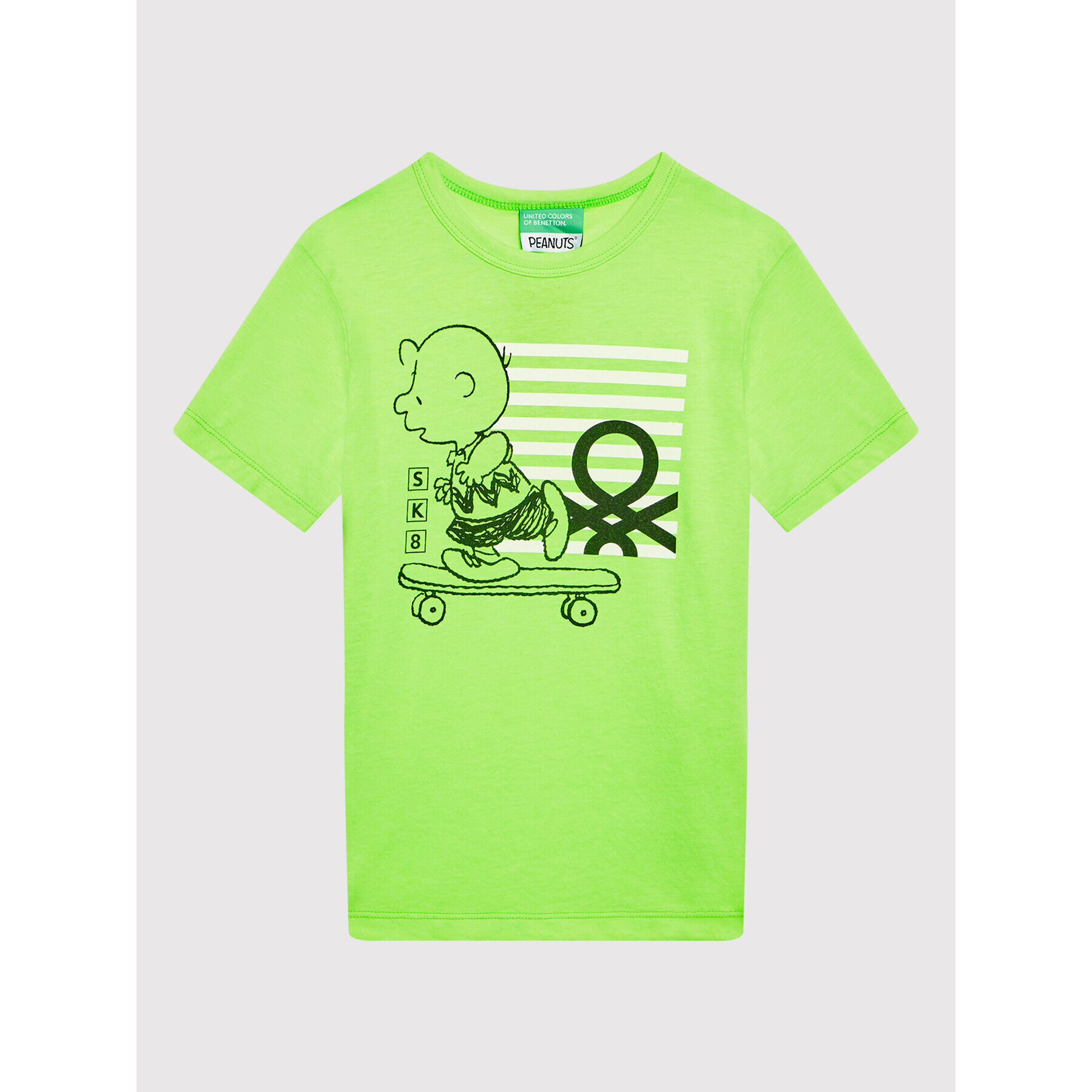 United Colors Of Benetton Тишърт PEANUTS 3U29C153R Зелен Regular Fit - Pepit.bg