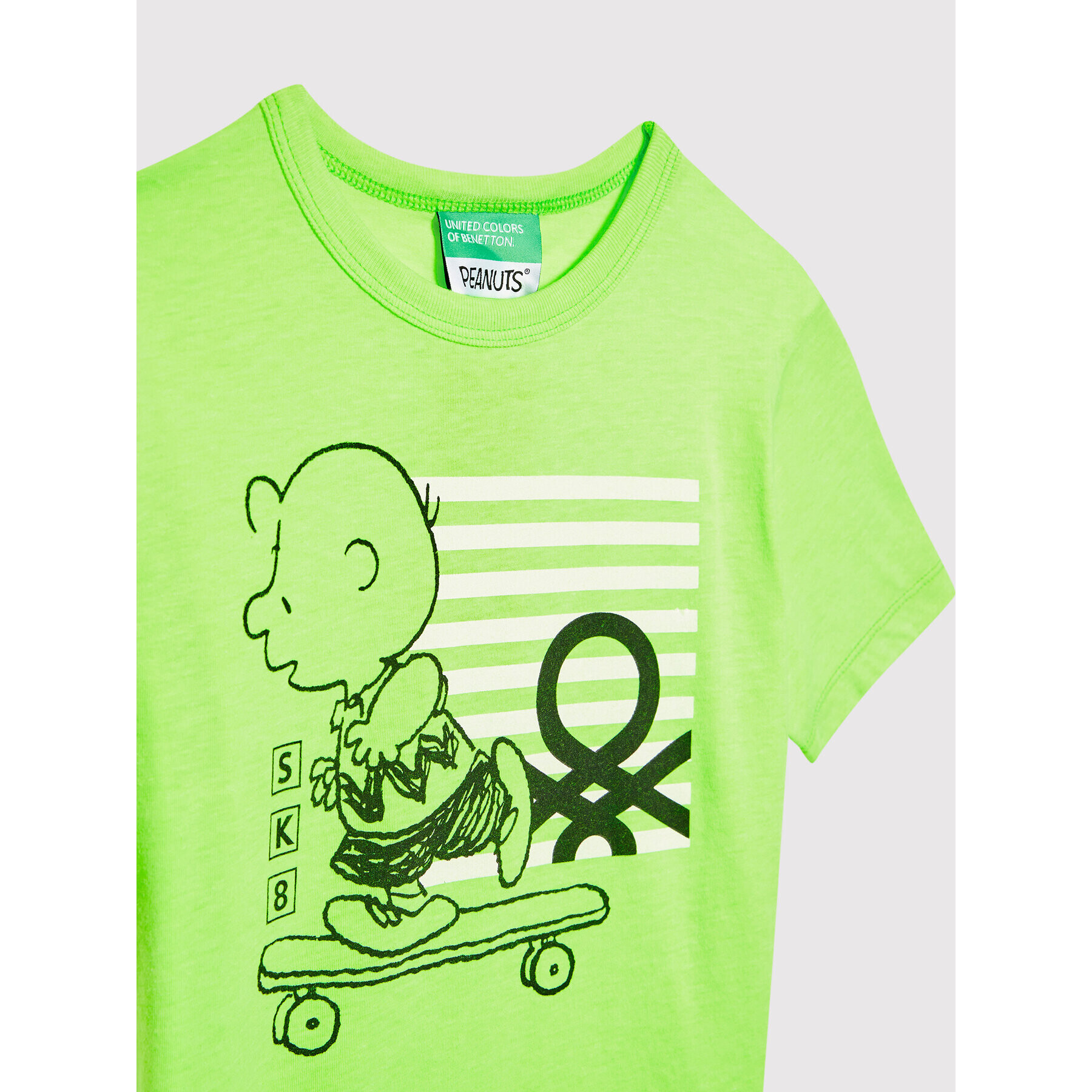 United Colors Of Benetton Тишърт PEANUTS 3U29C153R Зелен Regular Fit - Pepit.bg