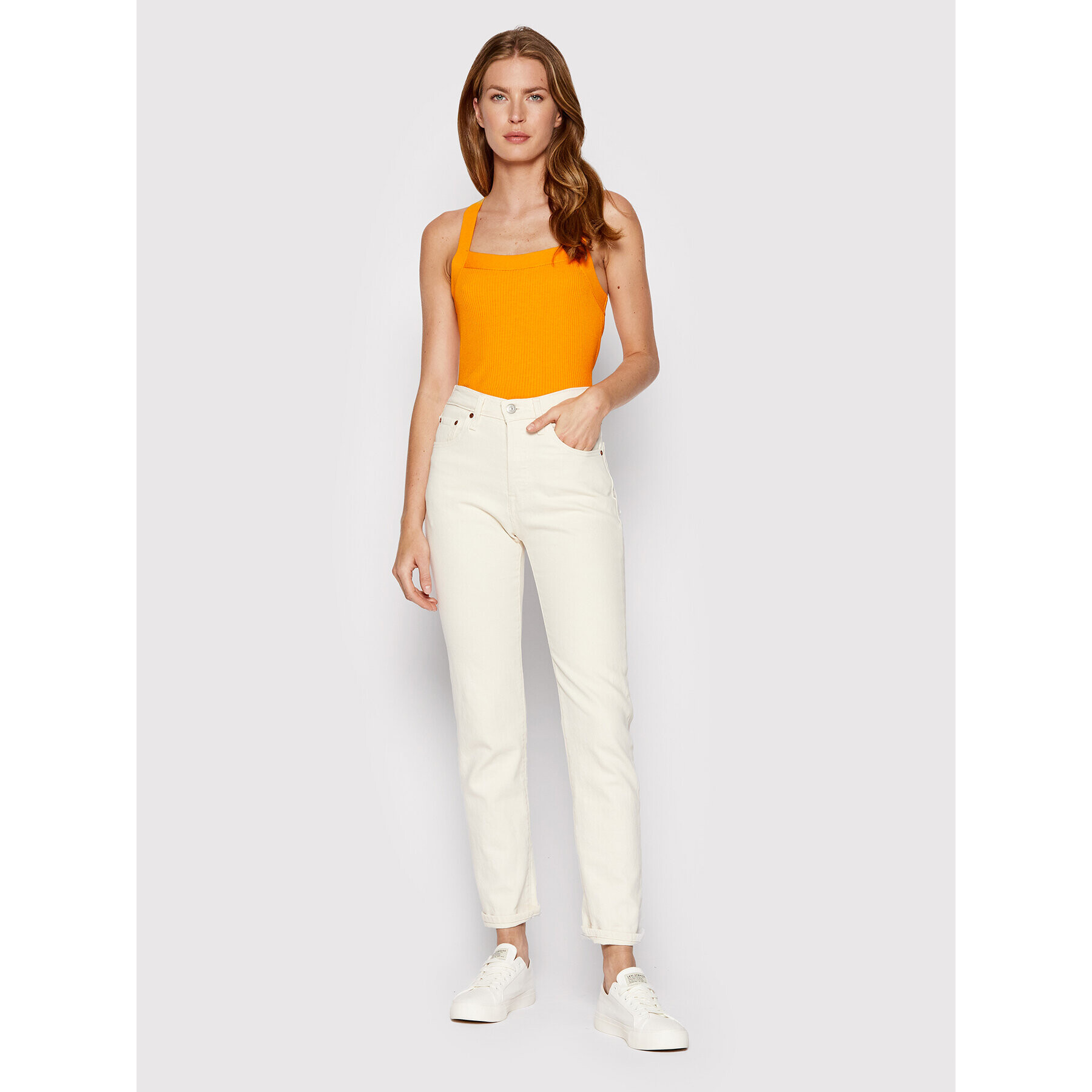 United Colors Of Benetton топ 1084DH004 Оранжев Regular Fit - Pepit.bg