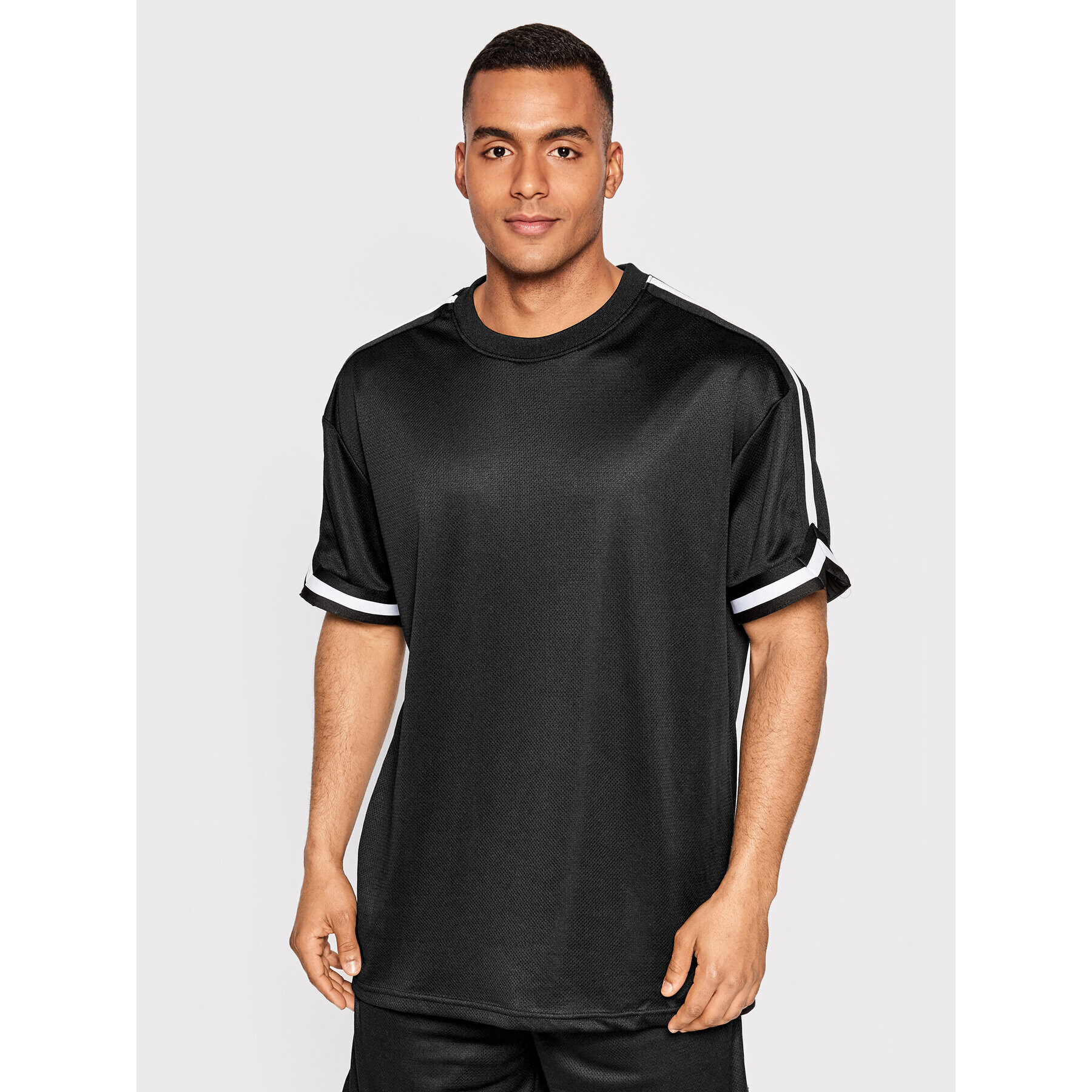 Urban Classics Тишърт Stripes Mesh TB2890 Черен Oversize - Pepit.bg