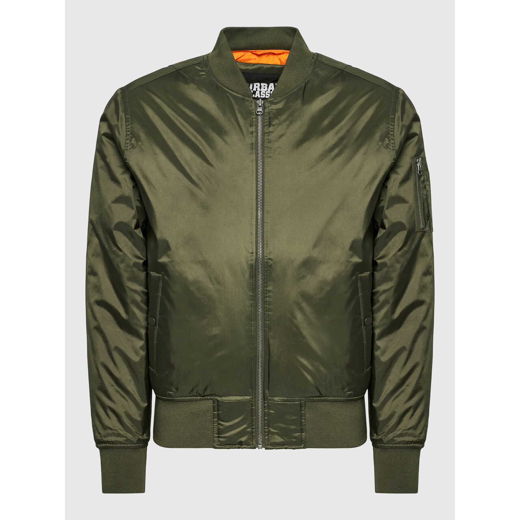 Urban Classics Яке бомбър Basic TB861 Зелен Regular Fit - Pepit.bg