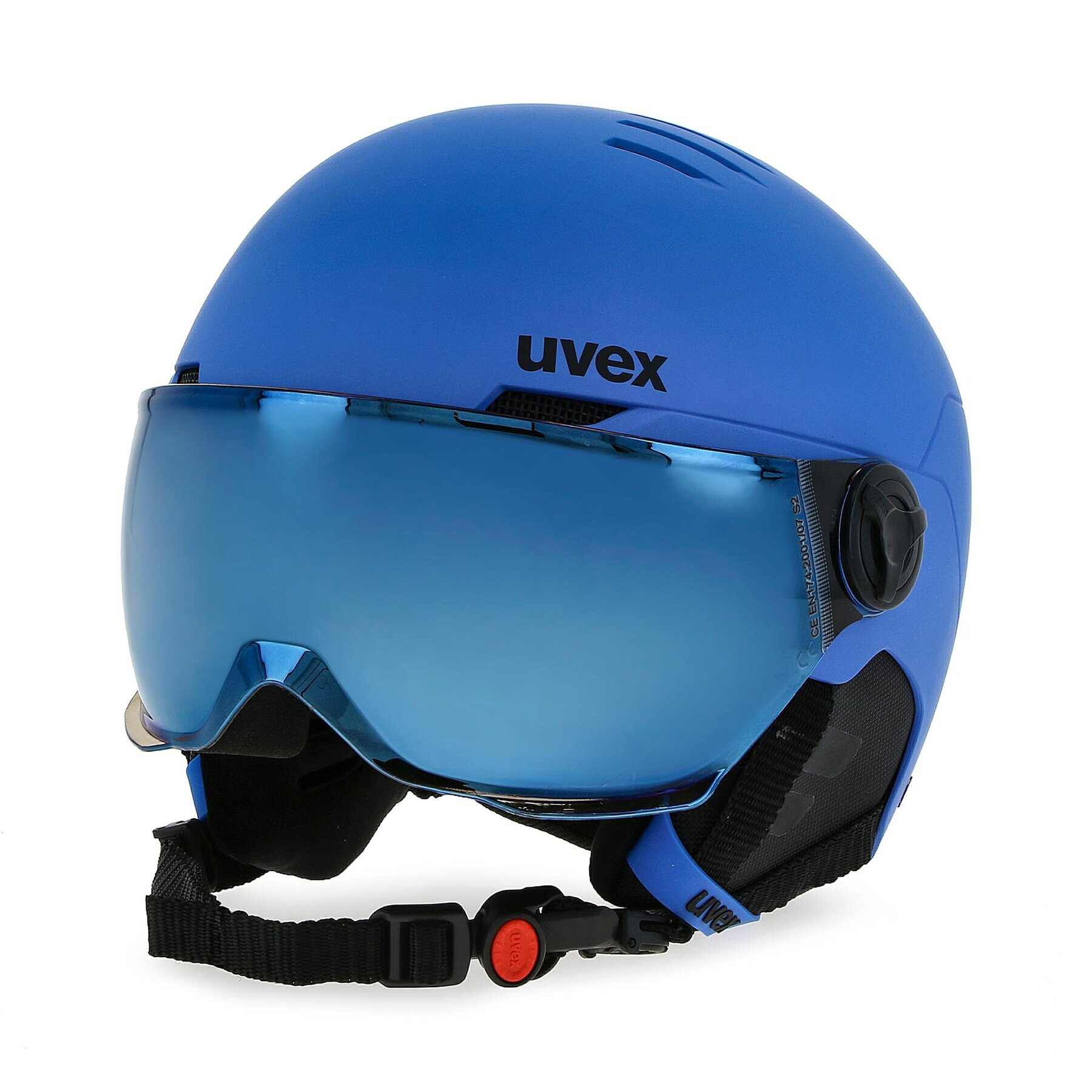 Uvex Скиорска каска Rocket Jr Visor 56/6/263/20 Син - Pepit.bg