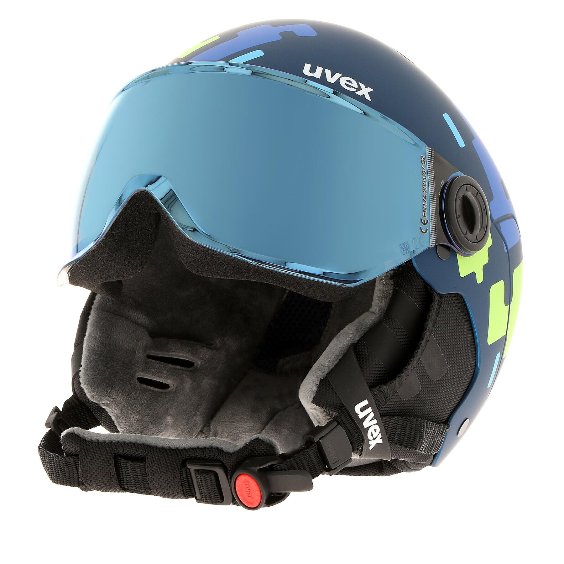 Uvex Скиорска каска Rocket Jr Visor 5662638003 Тъмносин - Pepit.bg