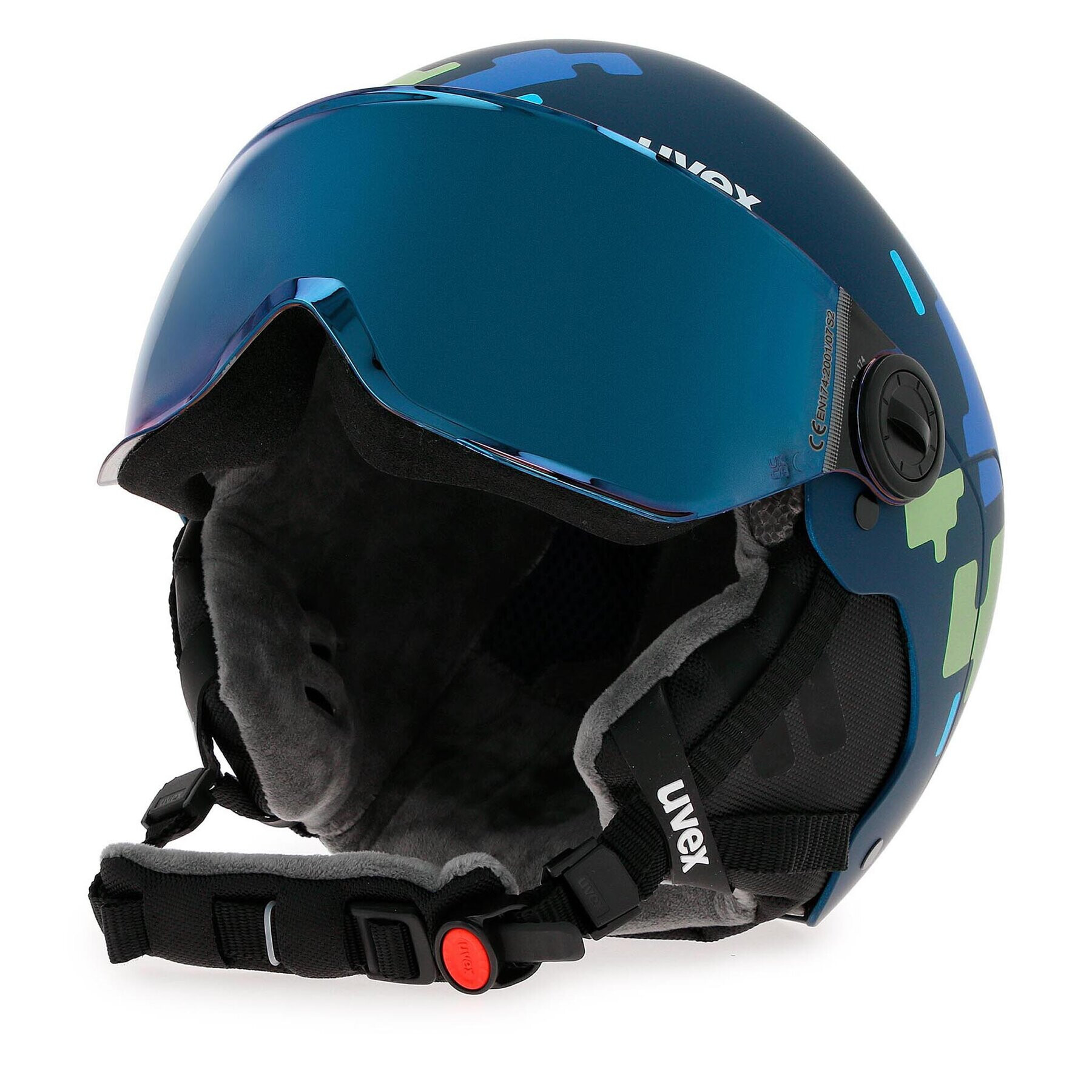 Uvex Скиорска каска Rocket Jr visor 5662638005 Тъмносин - Pepit.bg