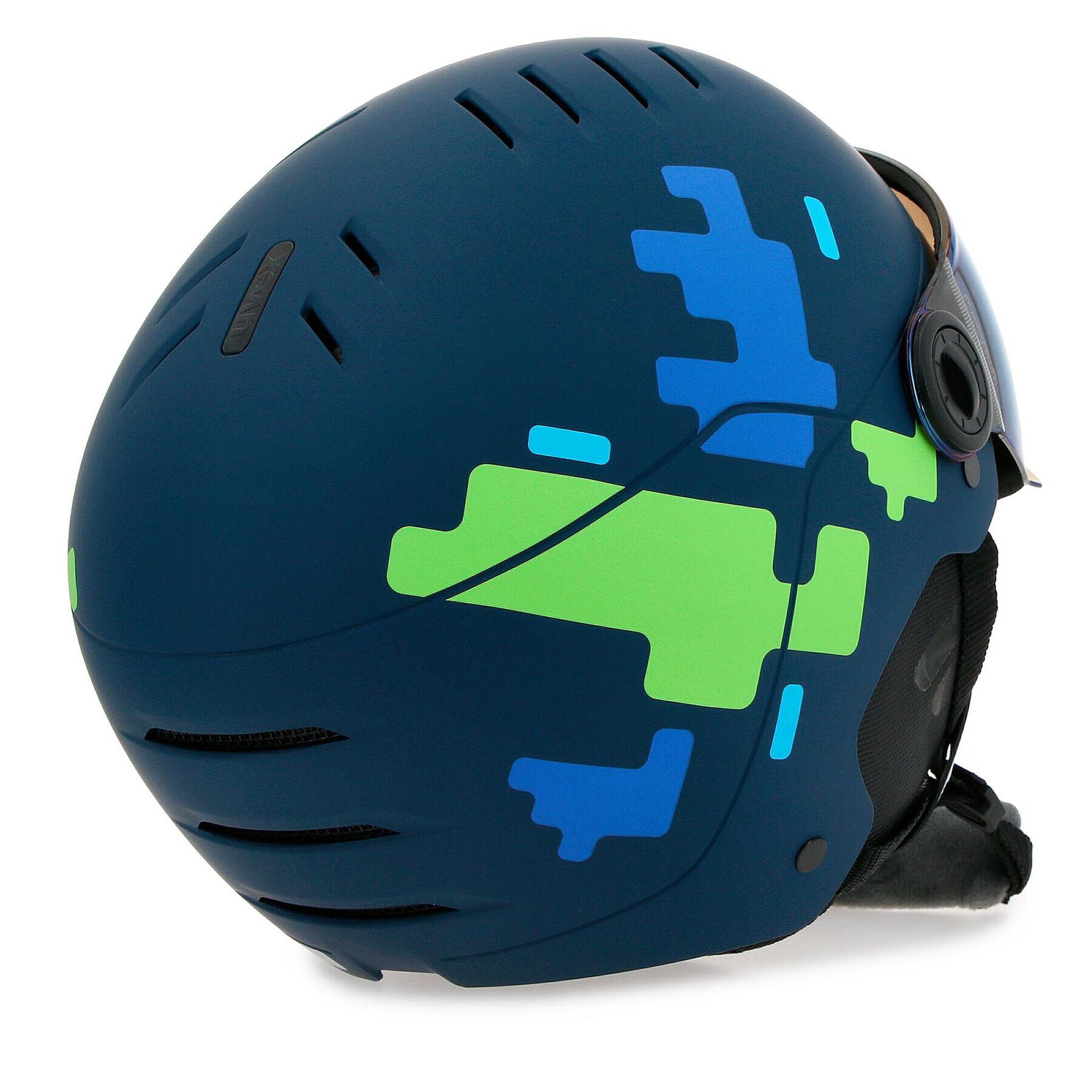 Uvex Скиорска каска Rocket Jr visor 5662638005 Тъмносин - Pepit.bg